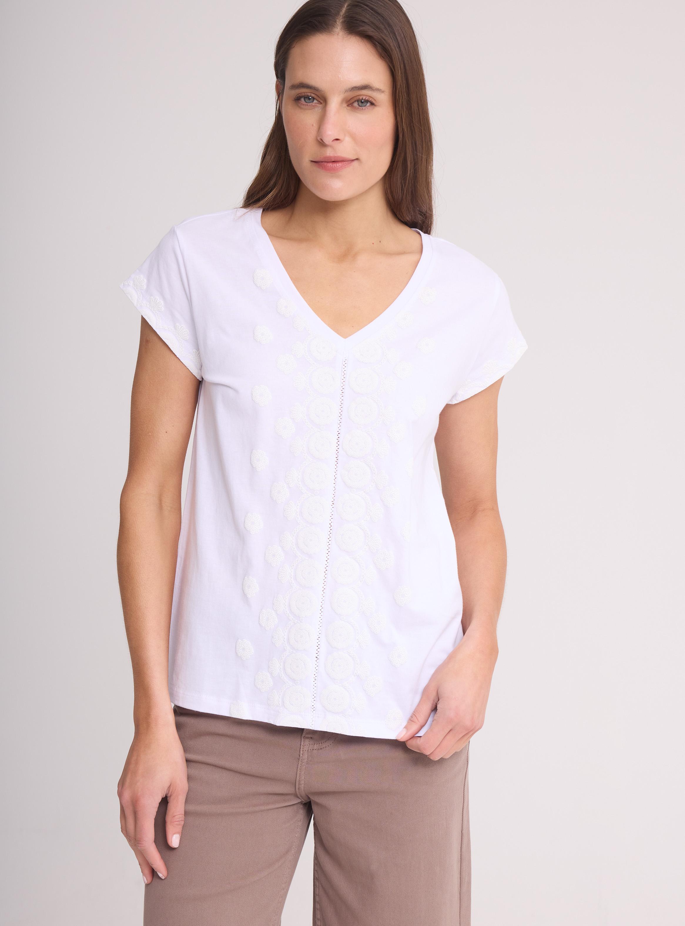 Polera Manga Corta Cuello V con Bolsillo Frontal-2
