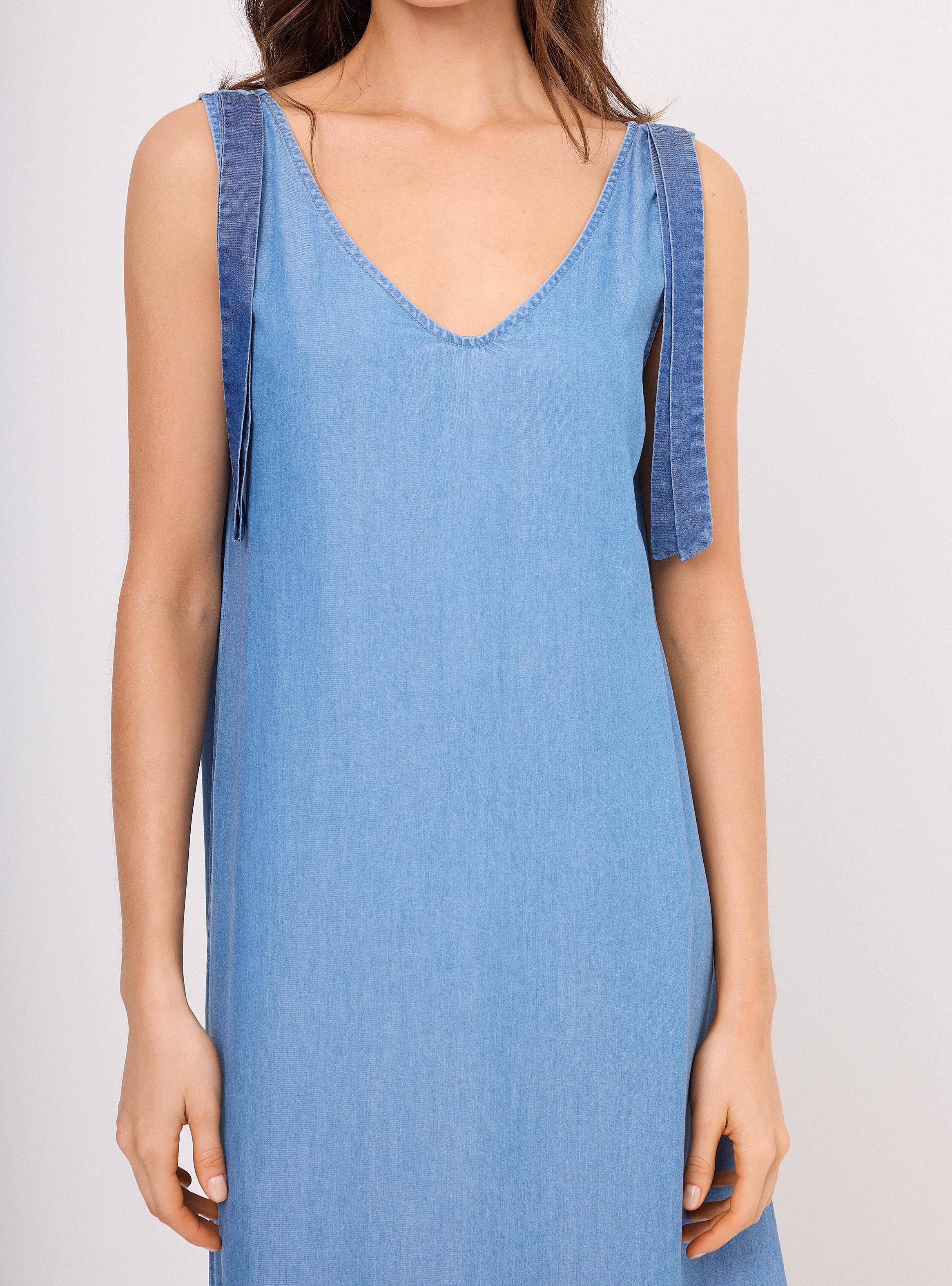 Vestido Largo de Tencel con Vuelo-2