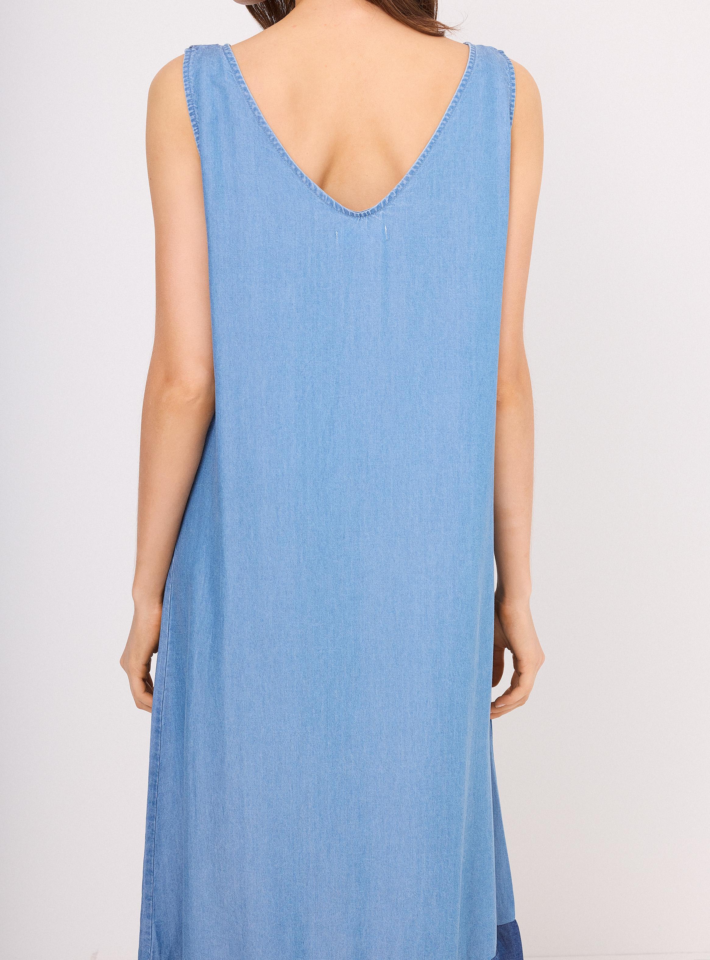 Vestido Largo de Tencel con Vuelo-3