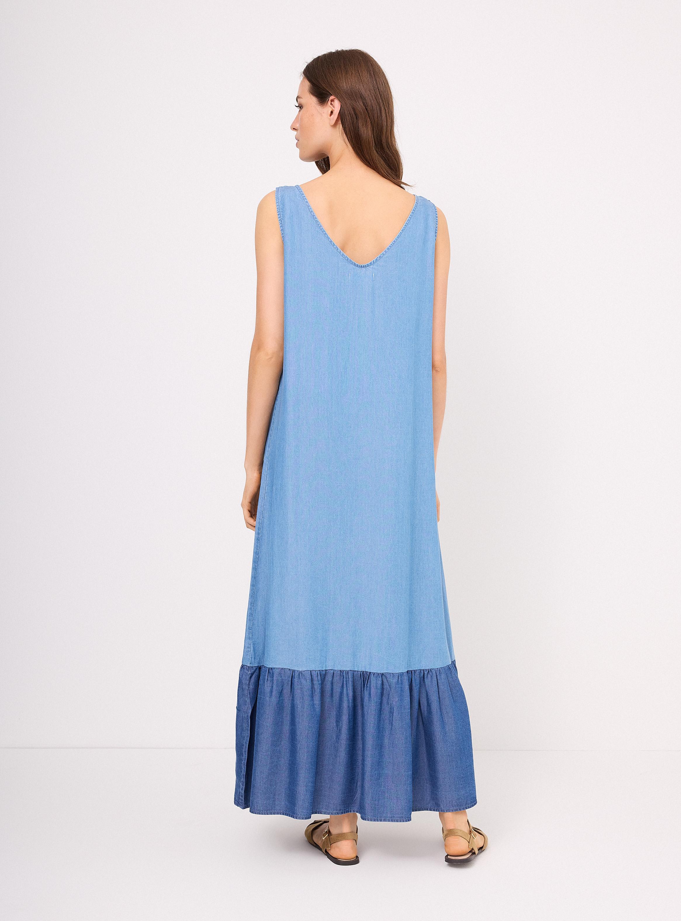 Vestido Largo de Tencel con Vuelo-5