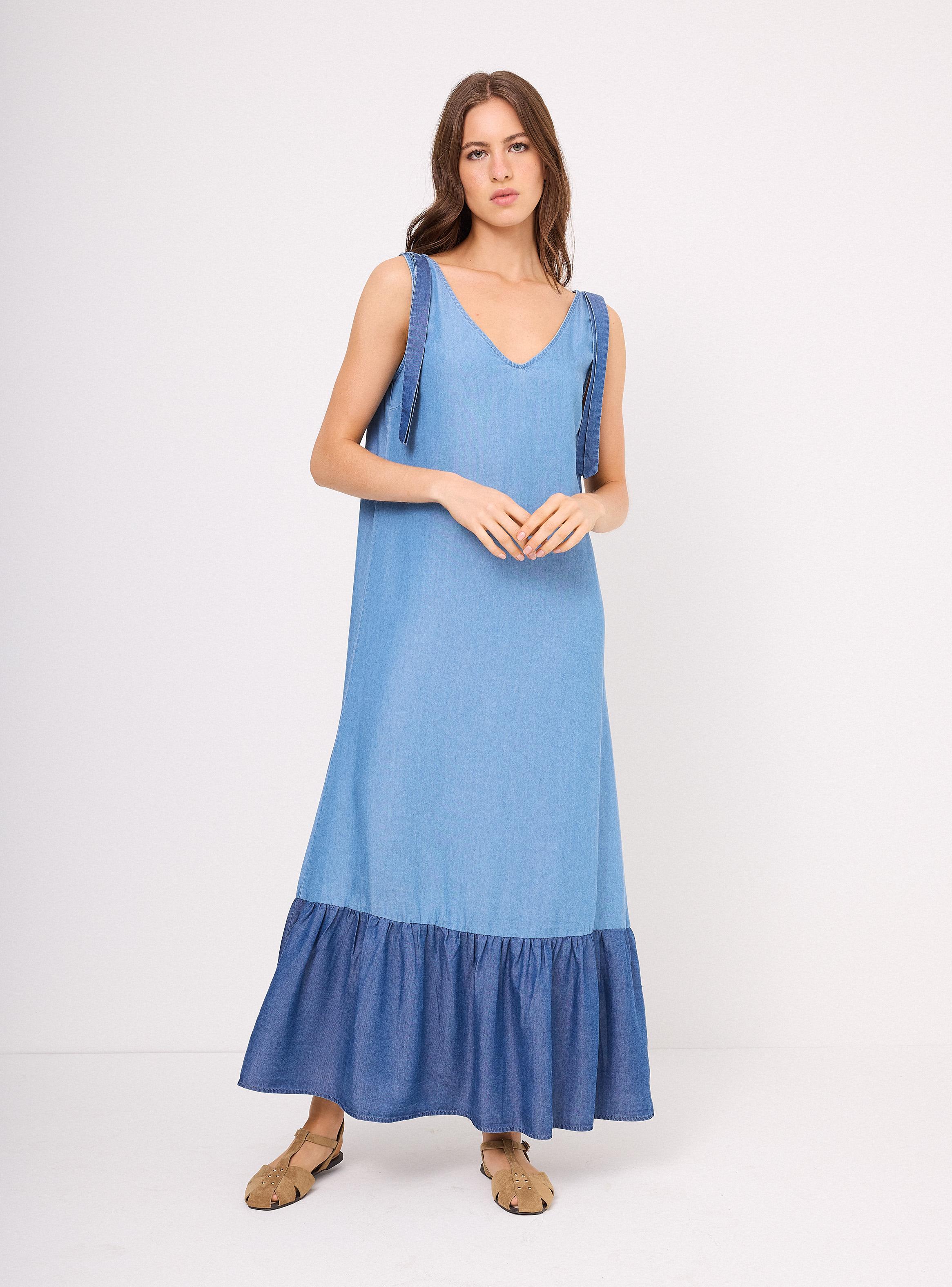 Vestido Largo de Tencel con Vuelo-4