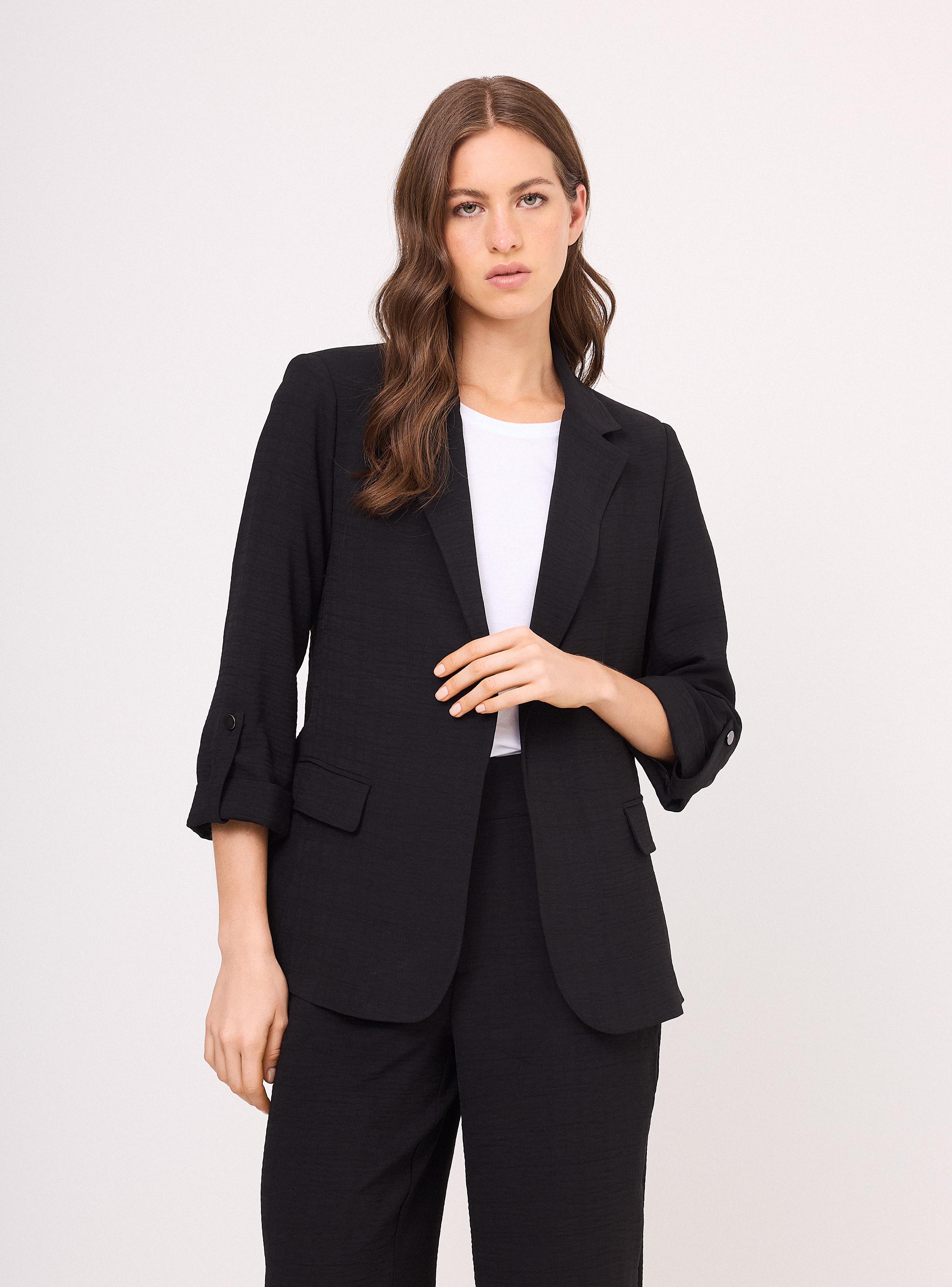 Blazer Ligero con Manga Roll Up-0