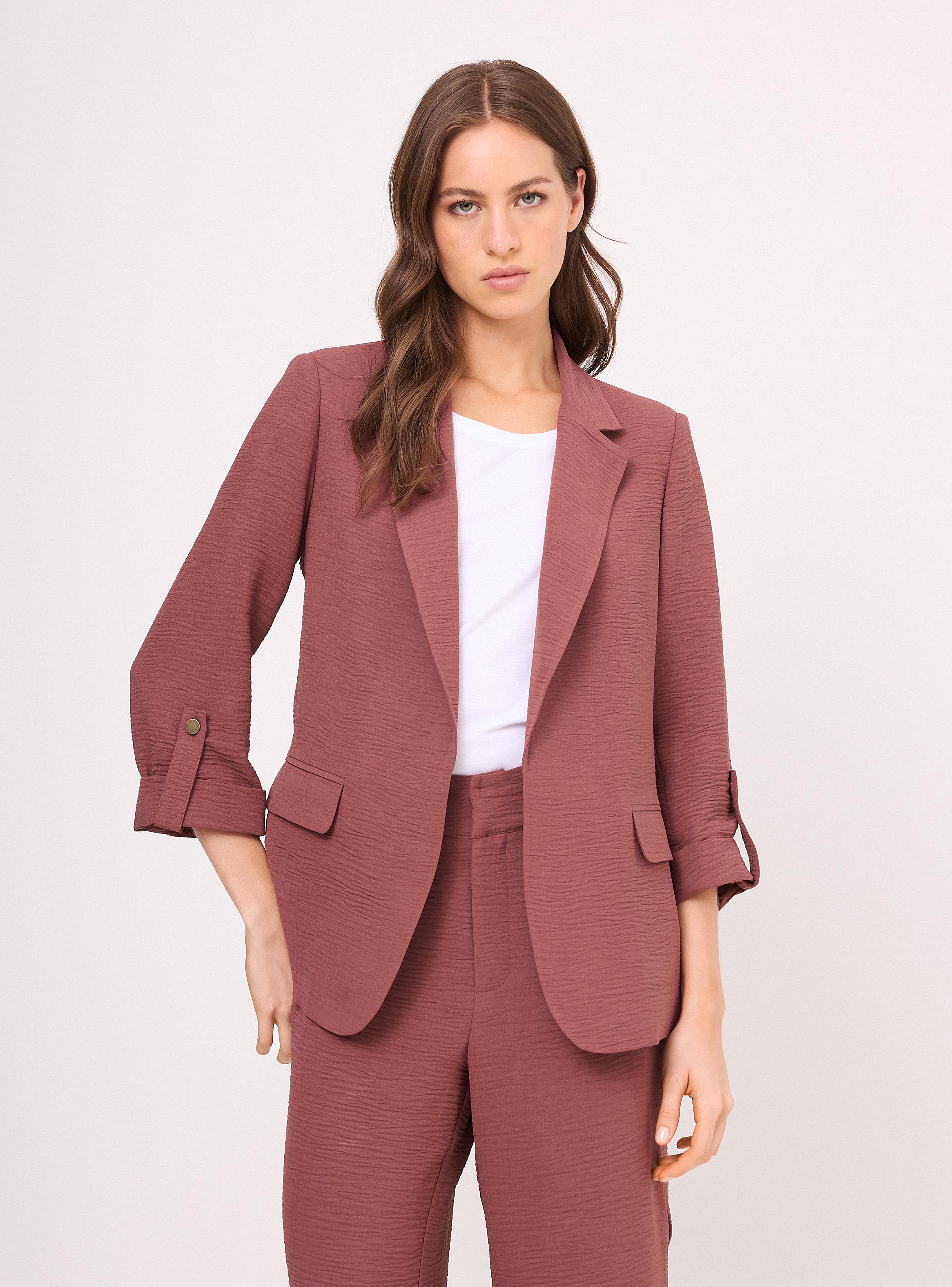 Blazer Ligero con Manga Roll Up-0