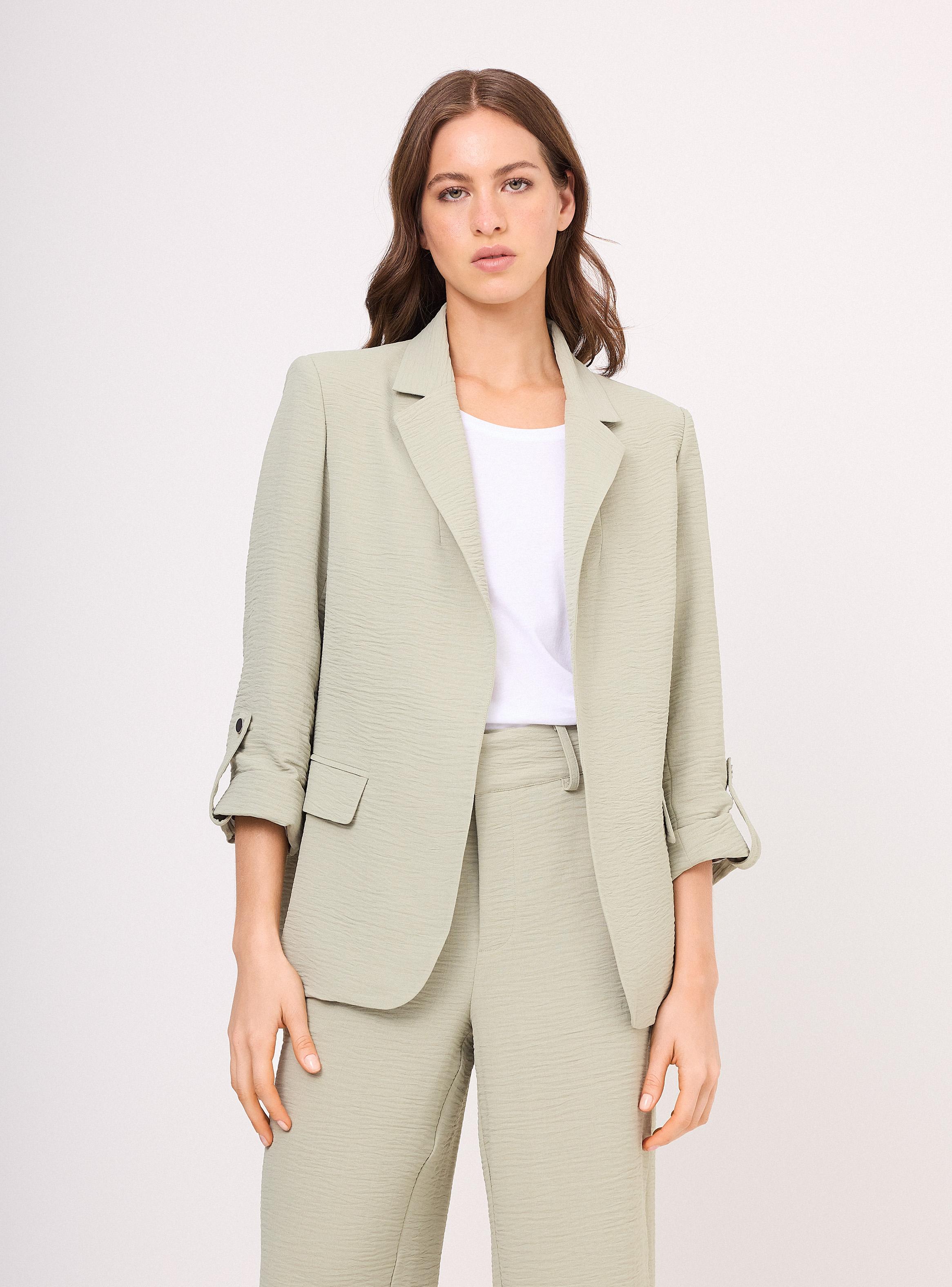 Blazer Ligero con Manga Roll Up-0