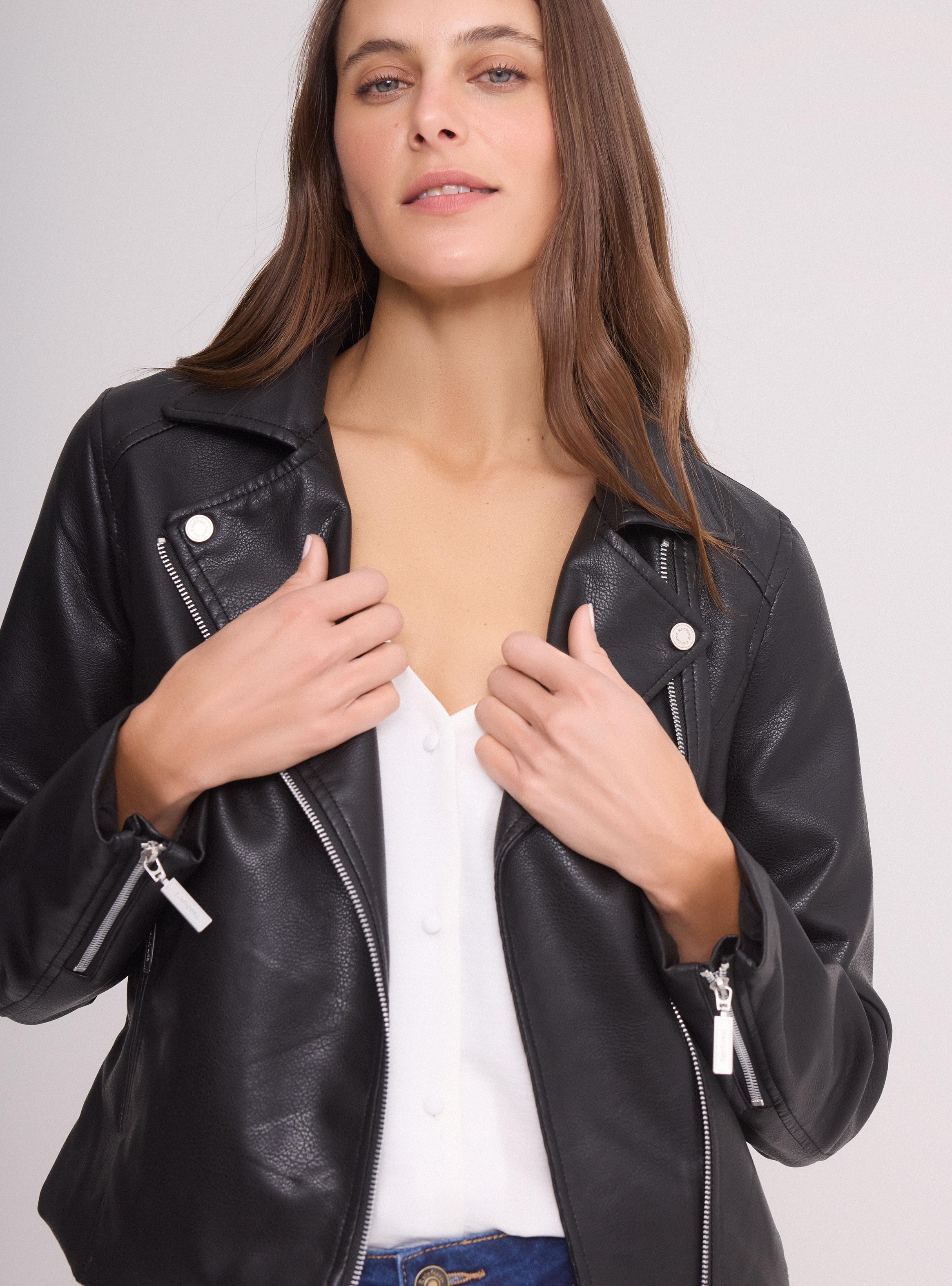 Chaqueta Cierres Metálicos y Solapa con Botones-2