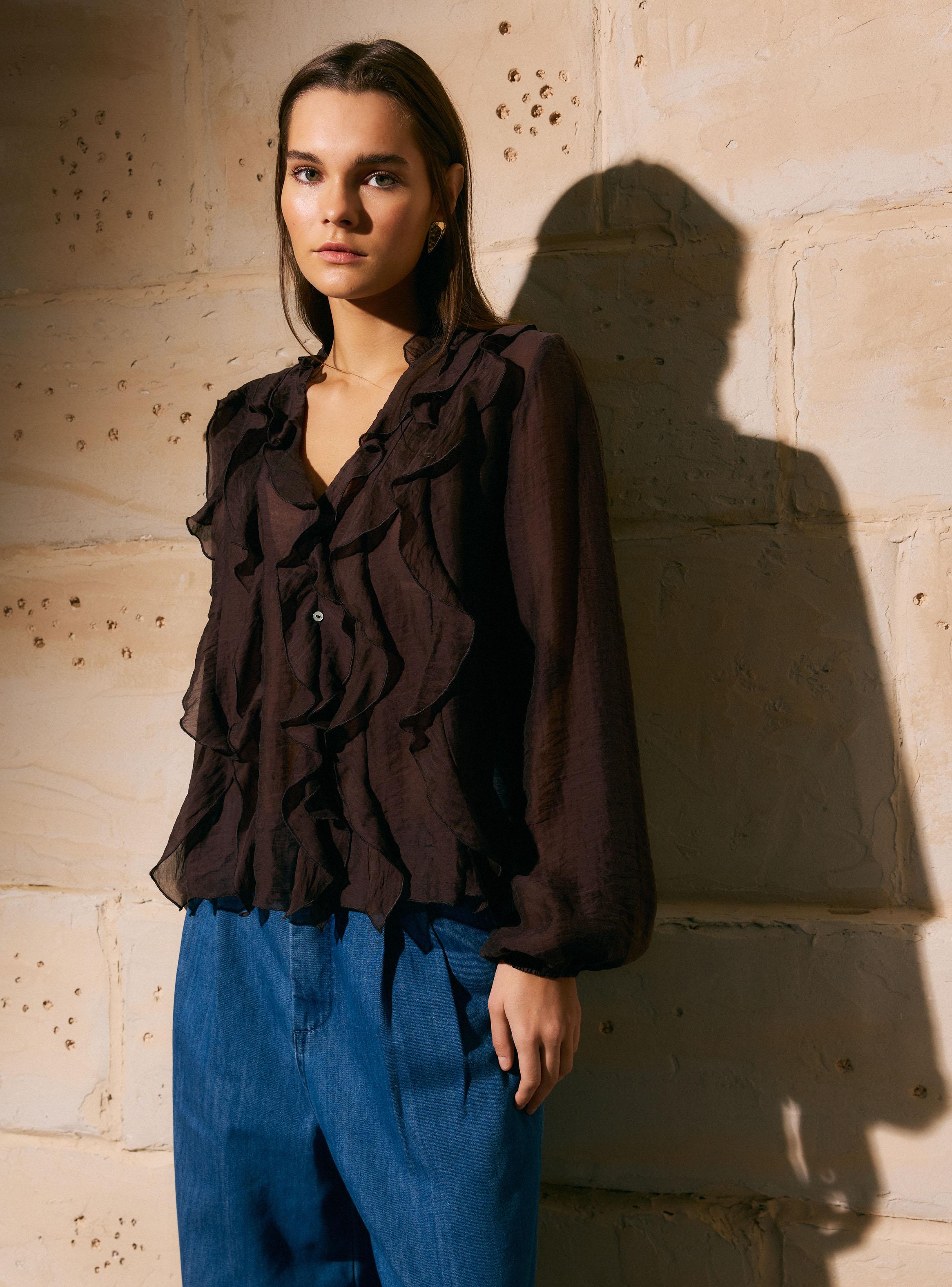 Blusa Fluida Volantes-0