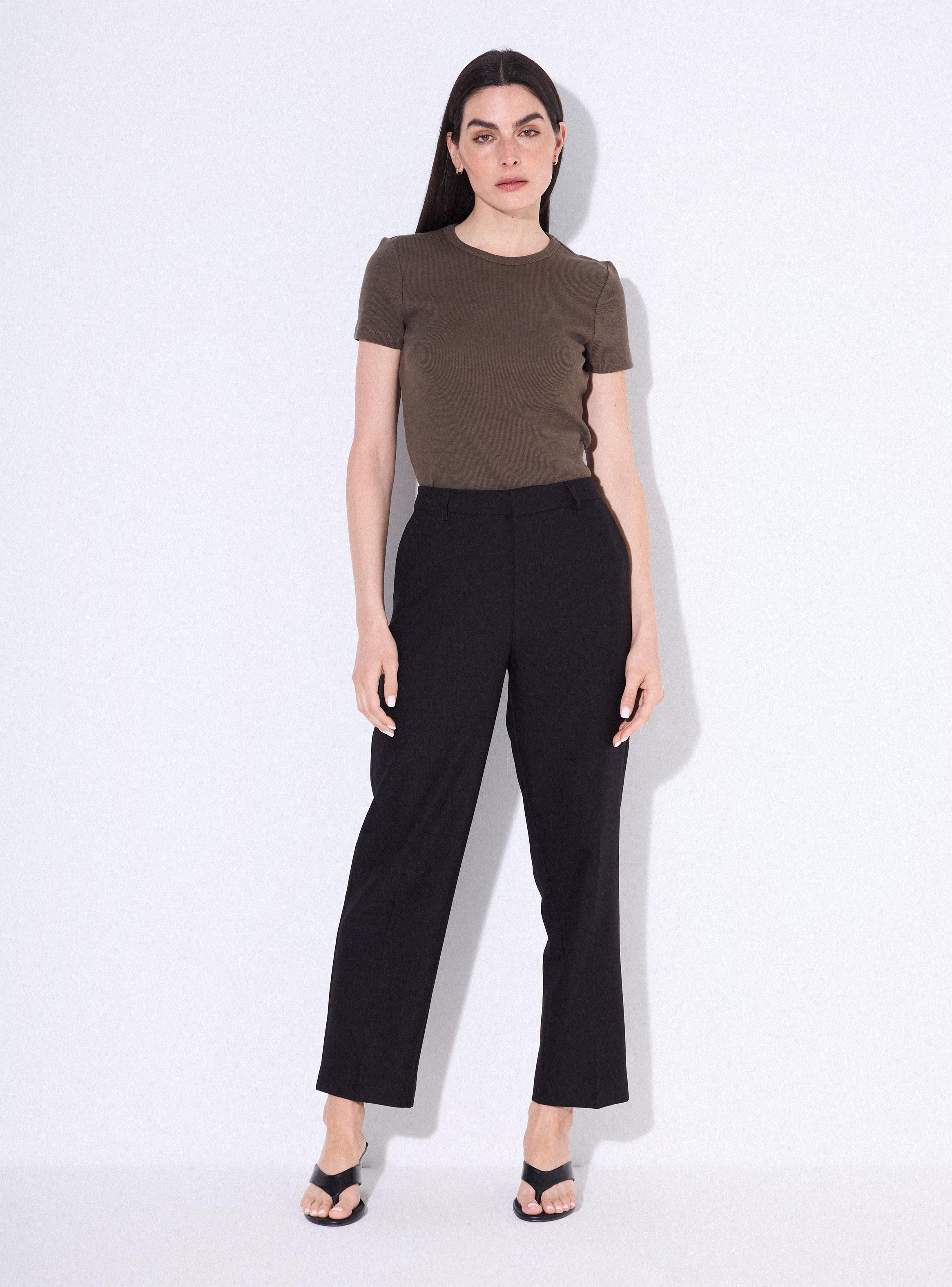 Pantalón Sastrero Corte Recto Ajustado-4