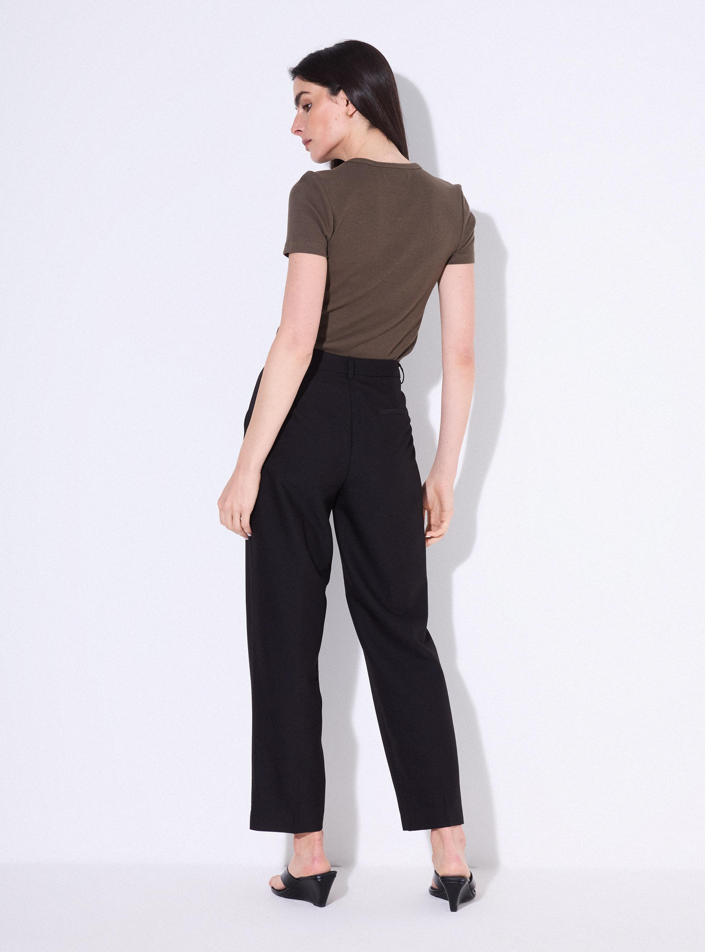 Pantalón Sastrero Corte Recto Ajustado-5
