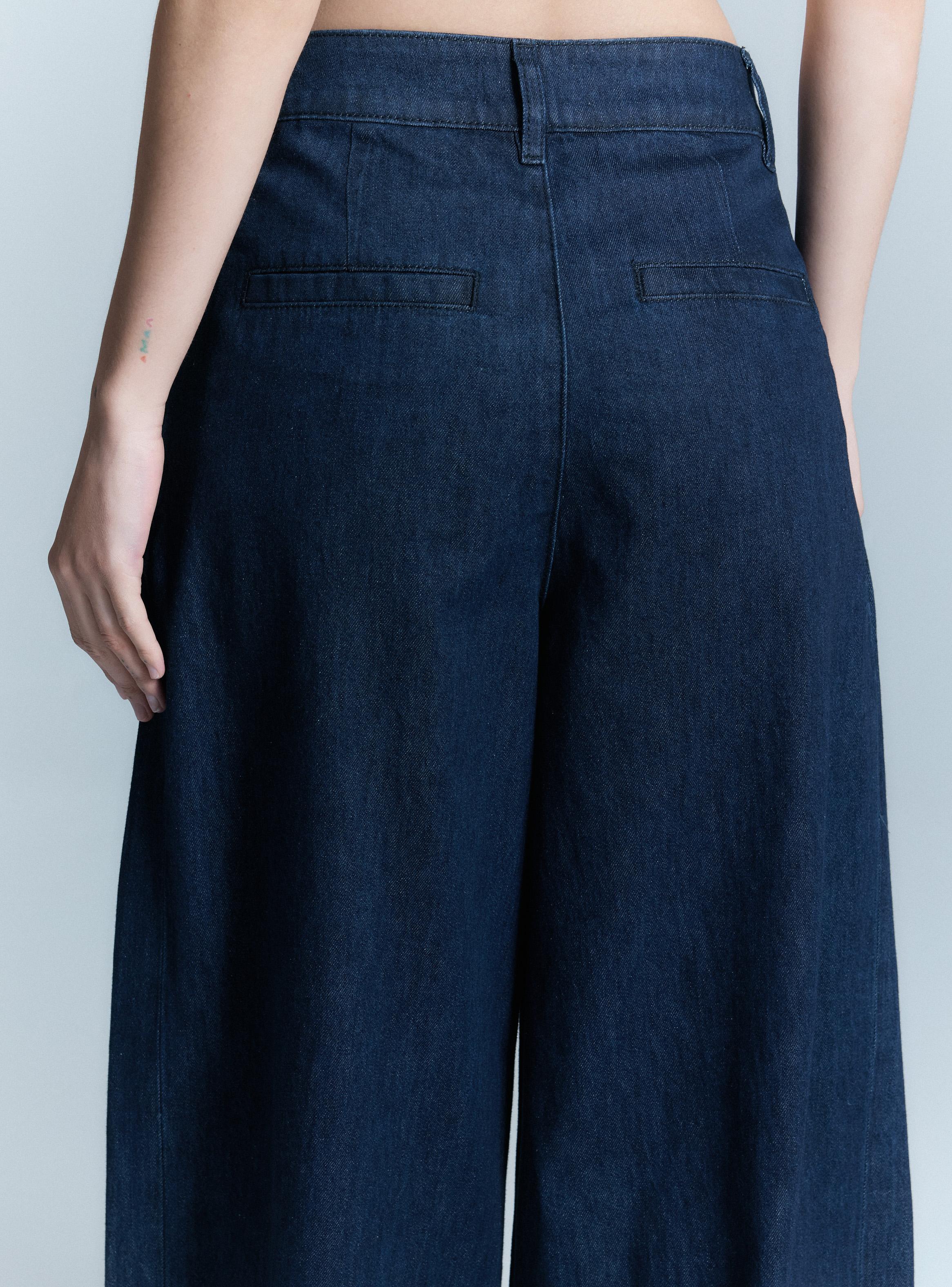 Jeans Denim Wide Leg Tiro Alto Colaboración Alaniz x Alos-3