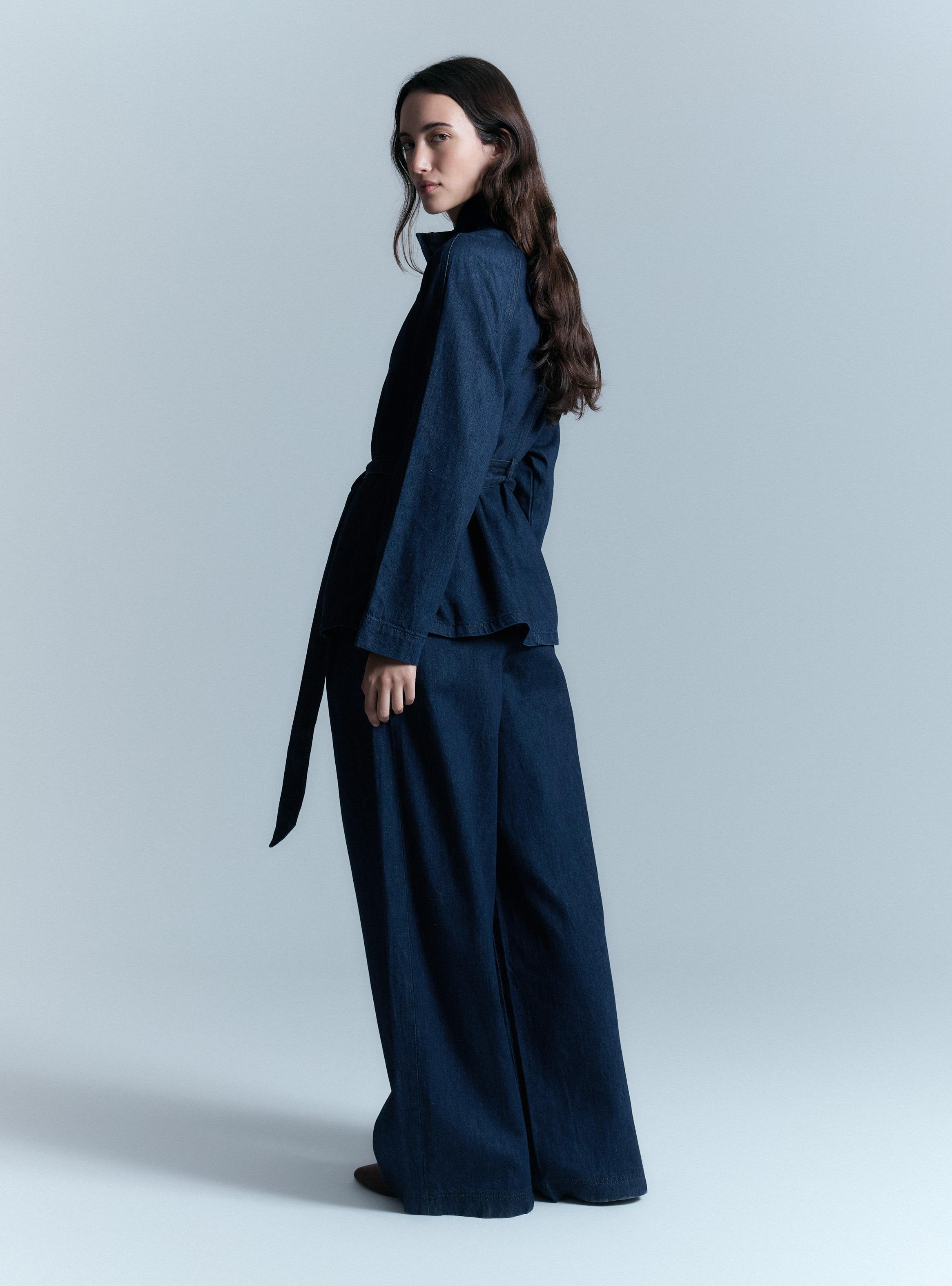 Jeans Denim Wide Leg Tiro Alto Colaboración Alaniz x Alos-4