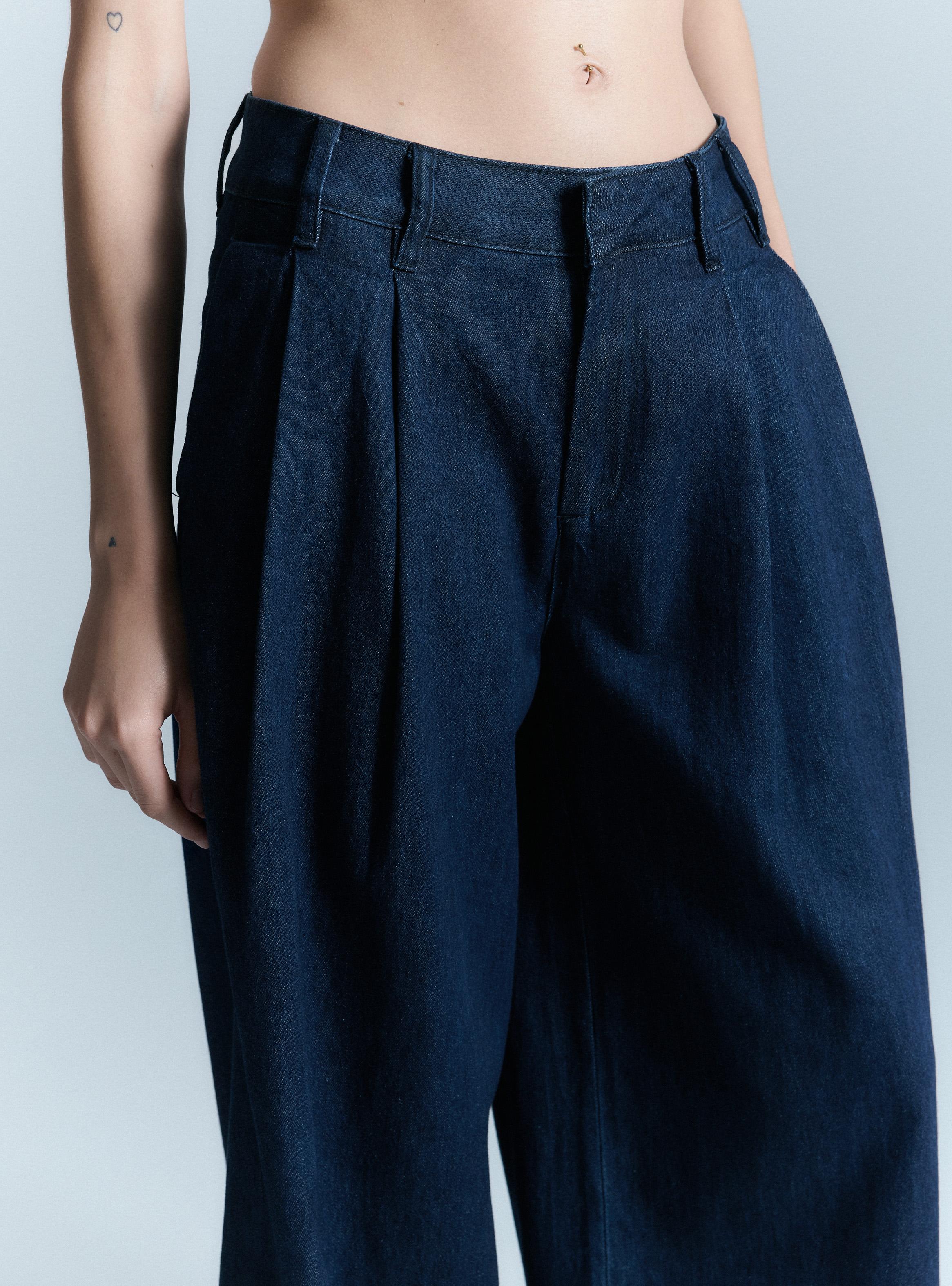 Jeans Denim Wide Leg Tiro Alto Colaboración Alaniz x Alos-2