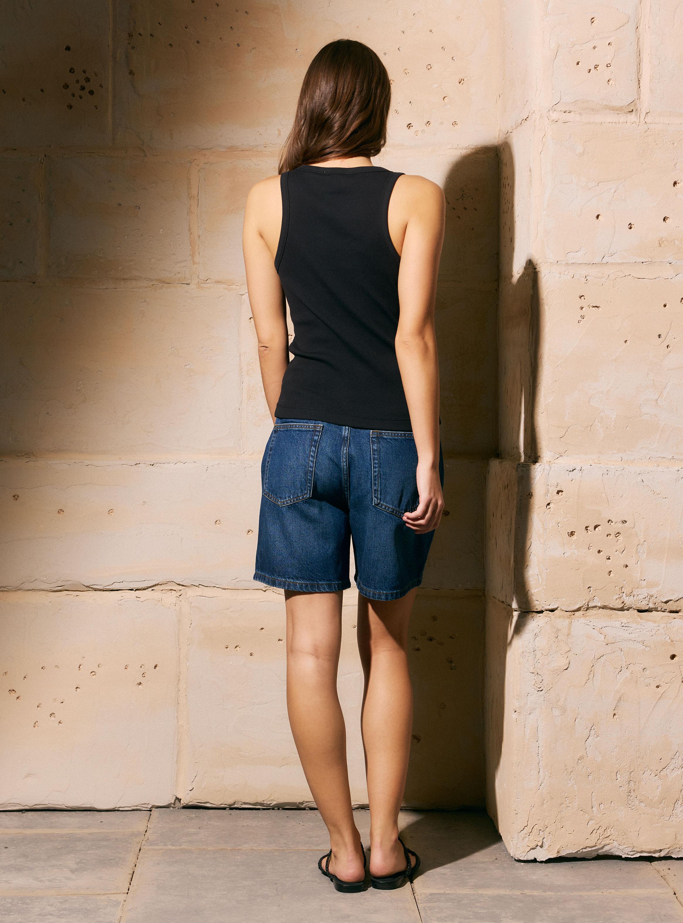 Polera Tank Básica Acalanada-5