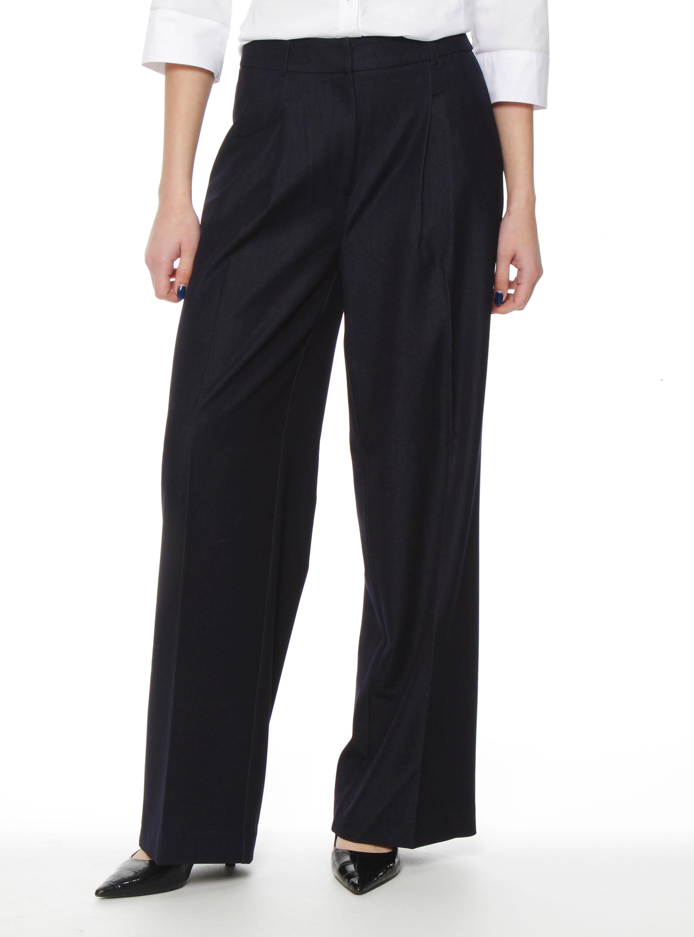 Pantalón Recto Tiro Alto Pretina Básica-0