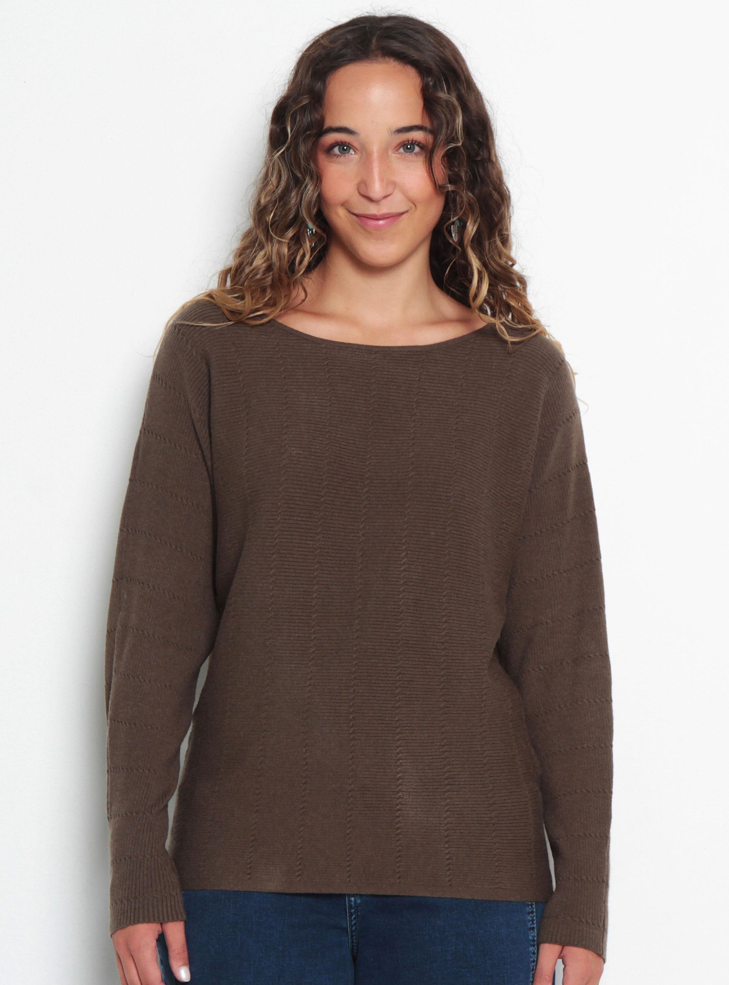 Sweater Cuello Redondo Manga Kimono-0