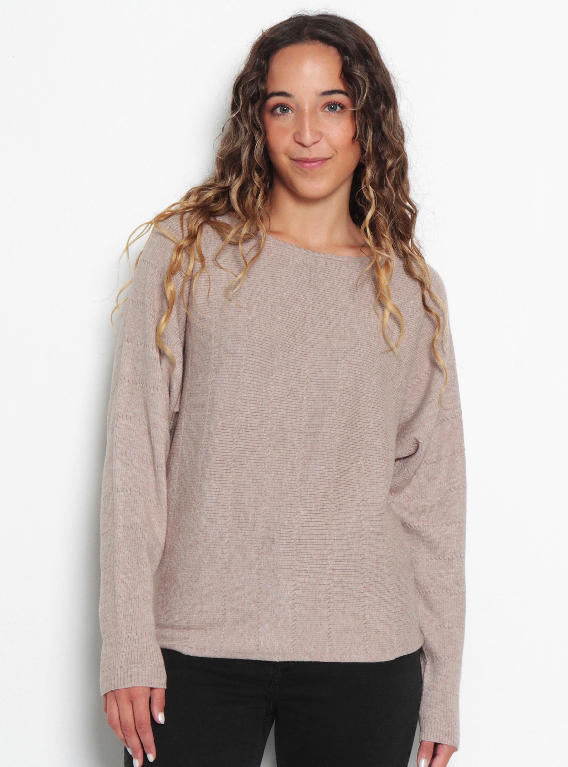Sweater Cuello Redondo Manga Kimono-0
