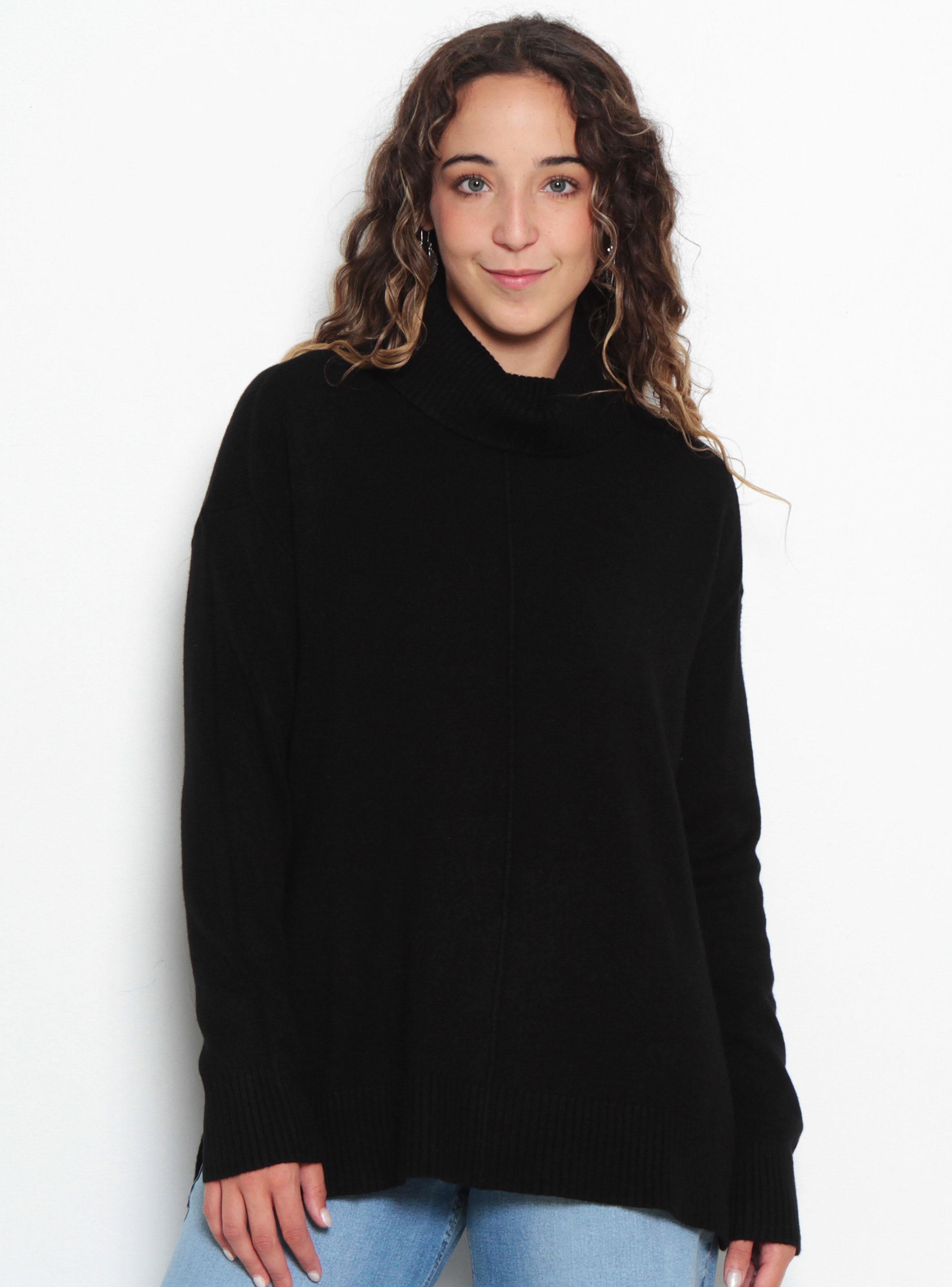 Sweater Manga Larga Cuello Alto Beatle-0