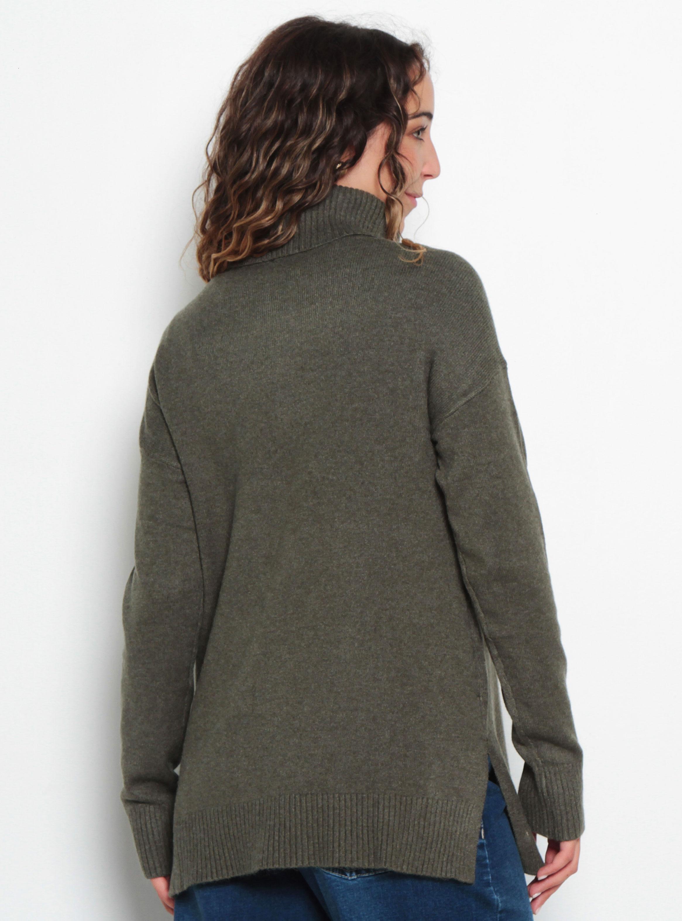 Sweater Manga Larga Cuello Alto Beatle-1