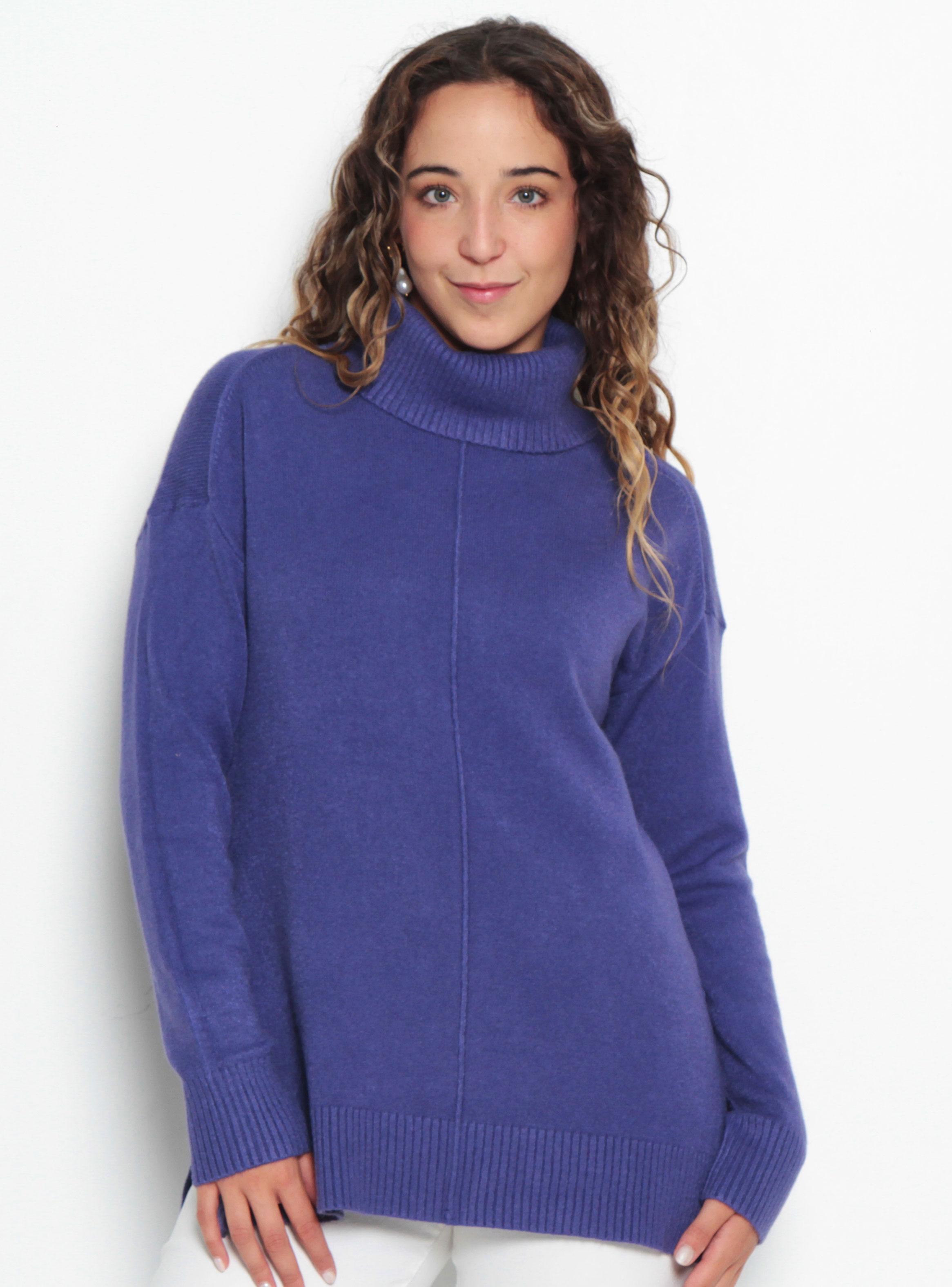 Sweater Manga Larga Cuello Alto Beatle-0