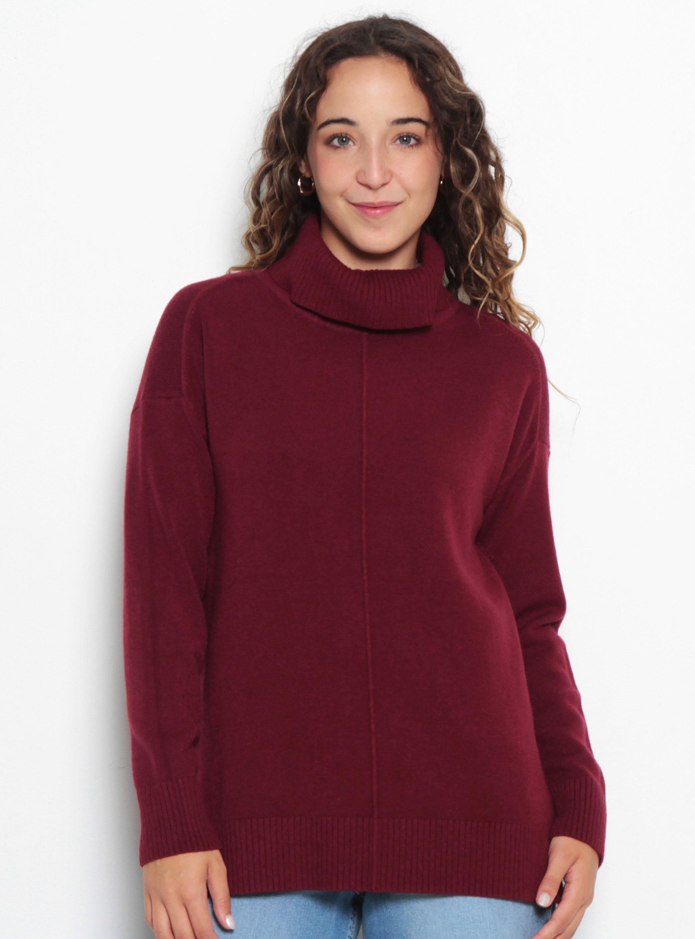 Sweater Manga Larga Cuello Alto Beatle-0