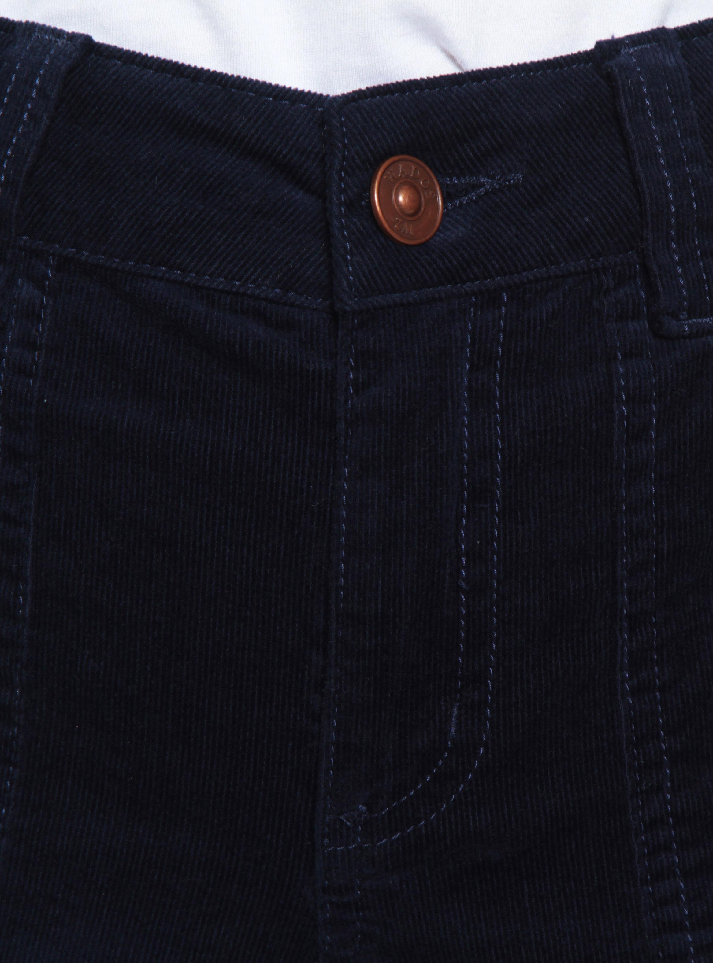 Pantalón Wide Leg Cotelé Tiro Alto Pretina-2