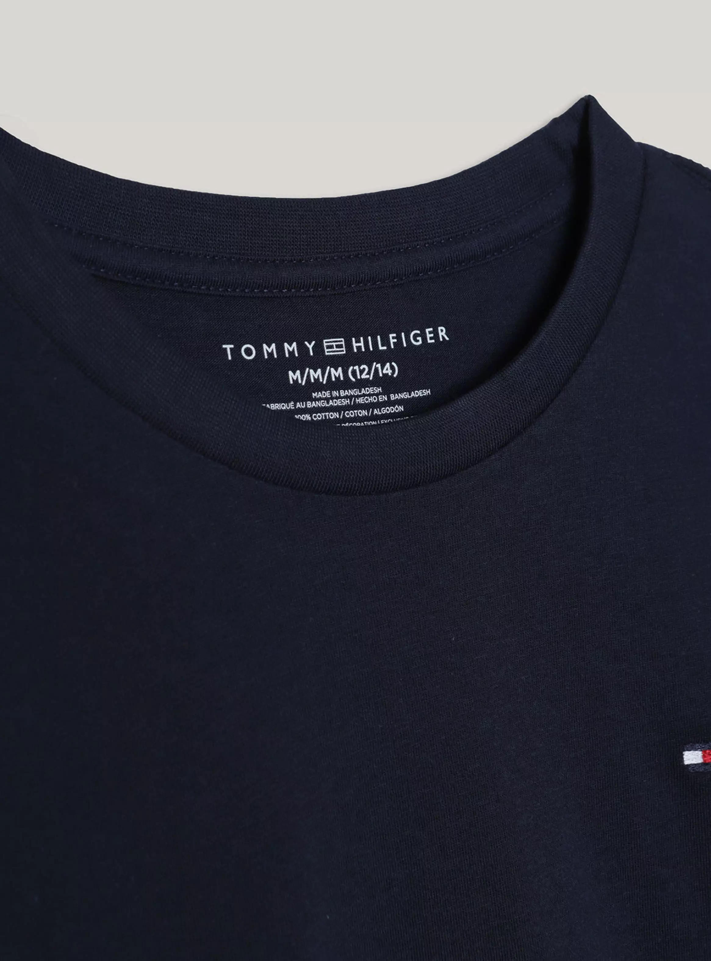 Polera Básica Mini Logo Azul Marino Niño-2