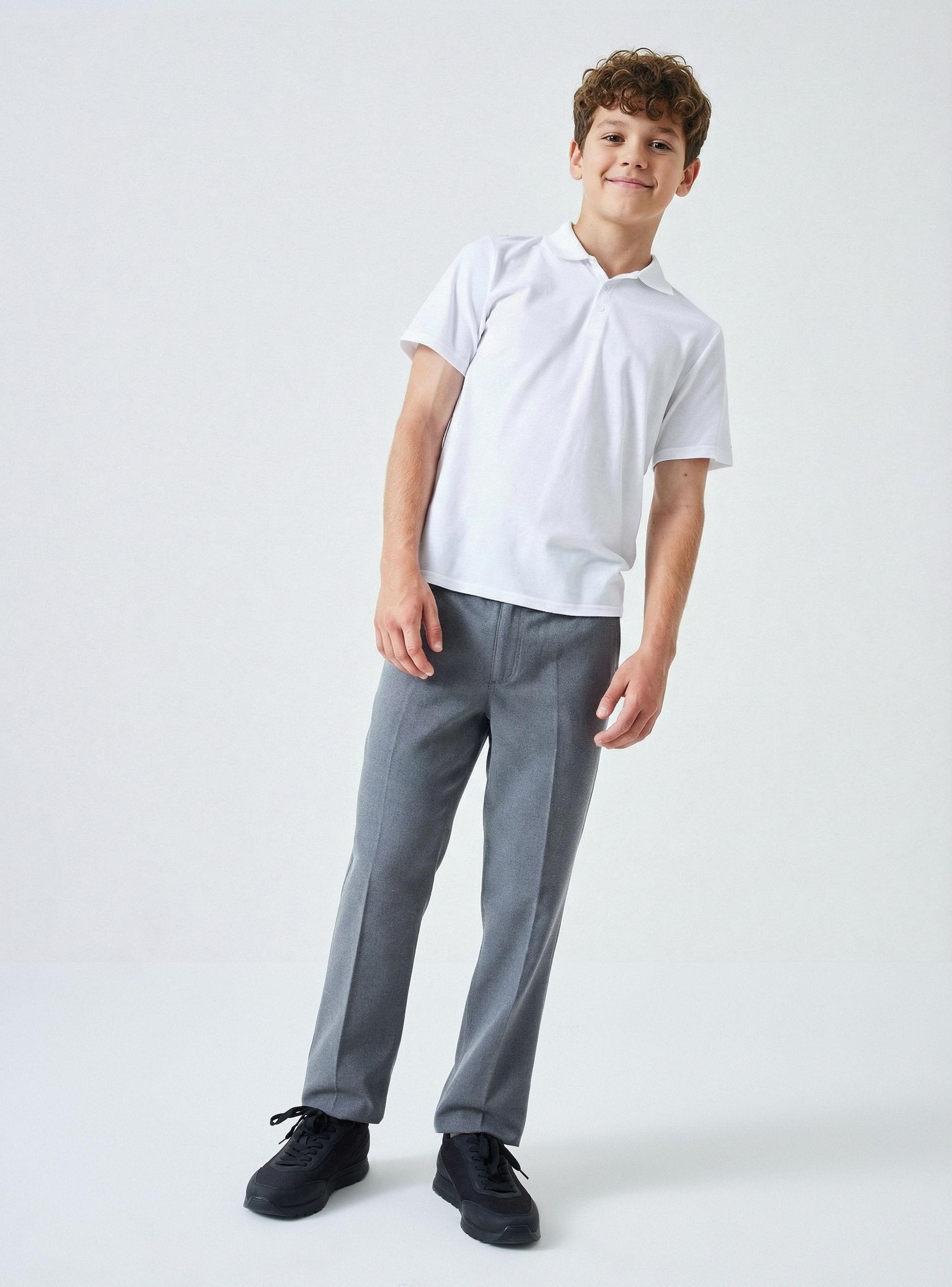 Pantalón Slim Gris Talla 10 A 16-3