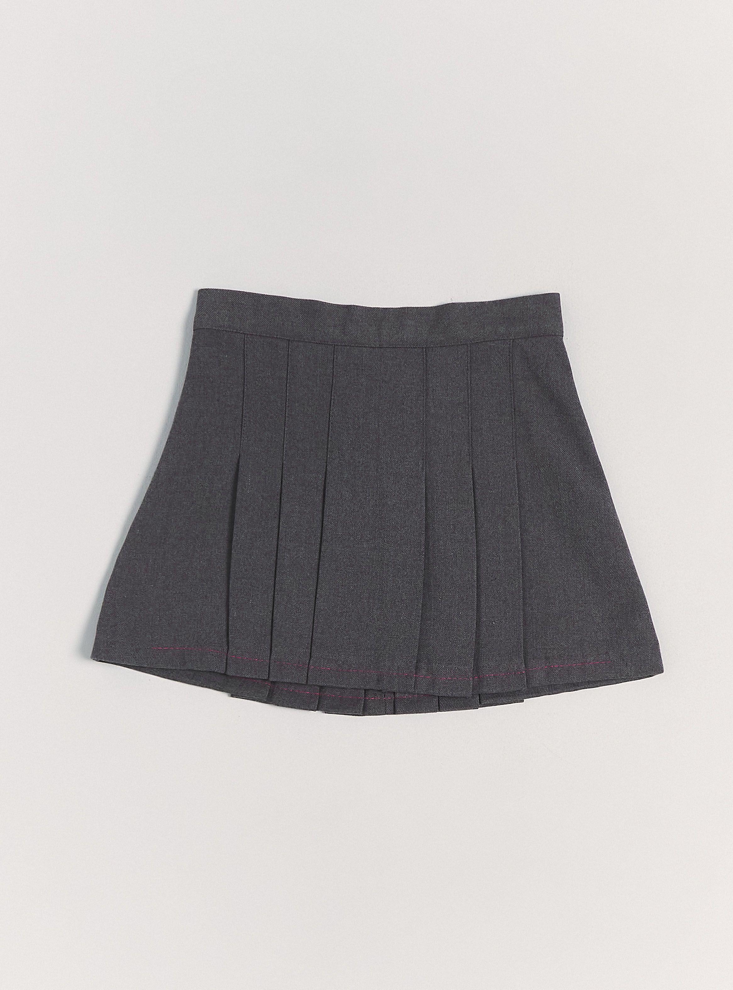 Falda Gris Tableada De 38 A 48-5