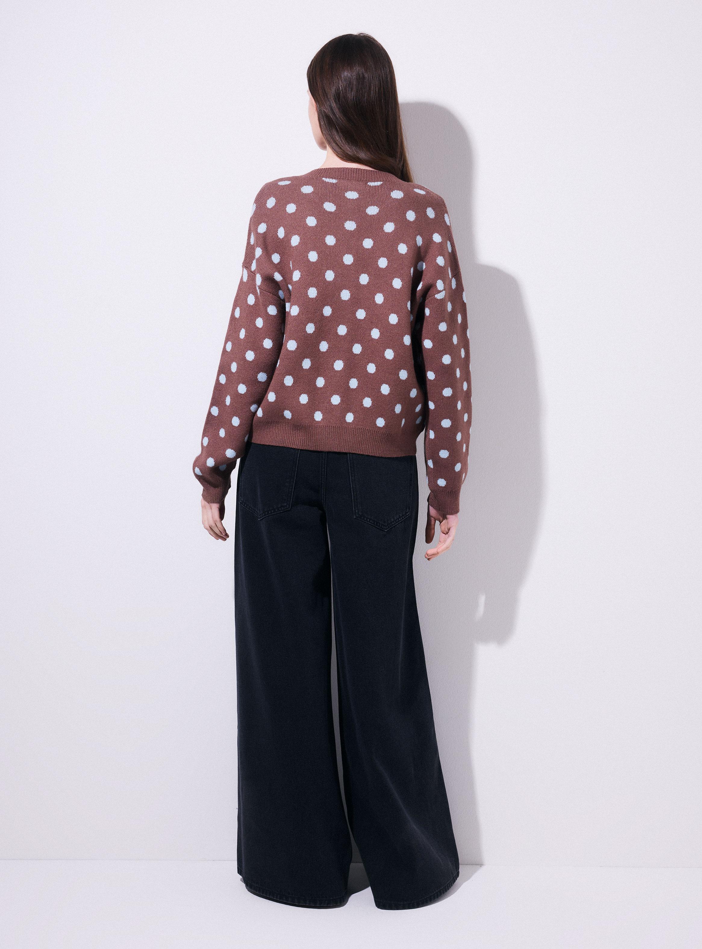 Chaleco Cárdigan con Dots-5
