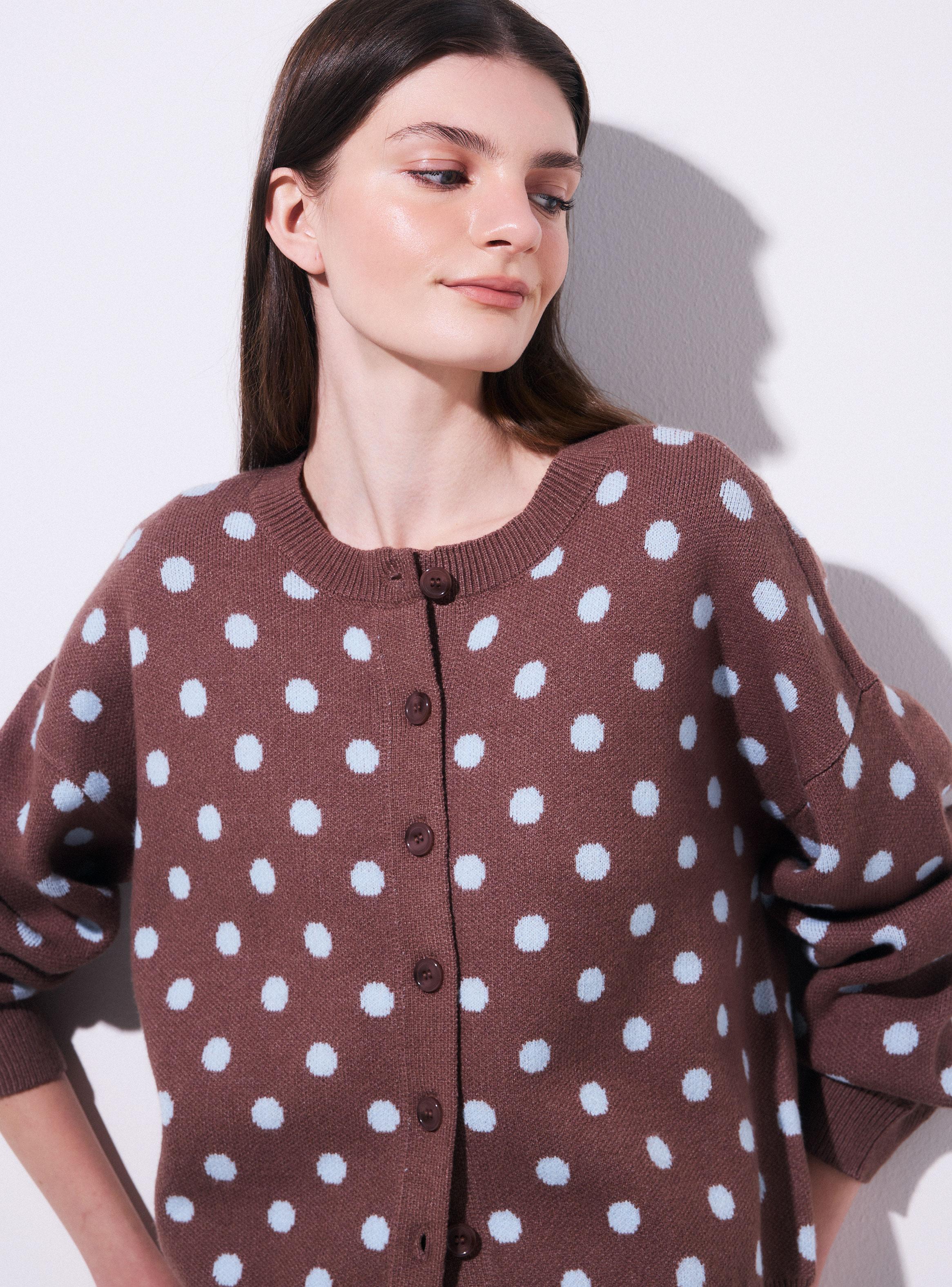 Chaleco Cárdigan con Dots-2