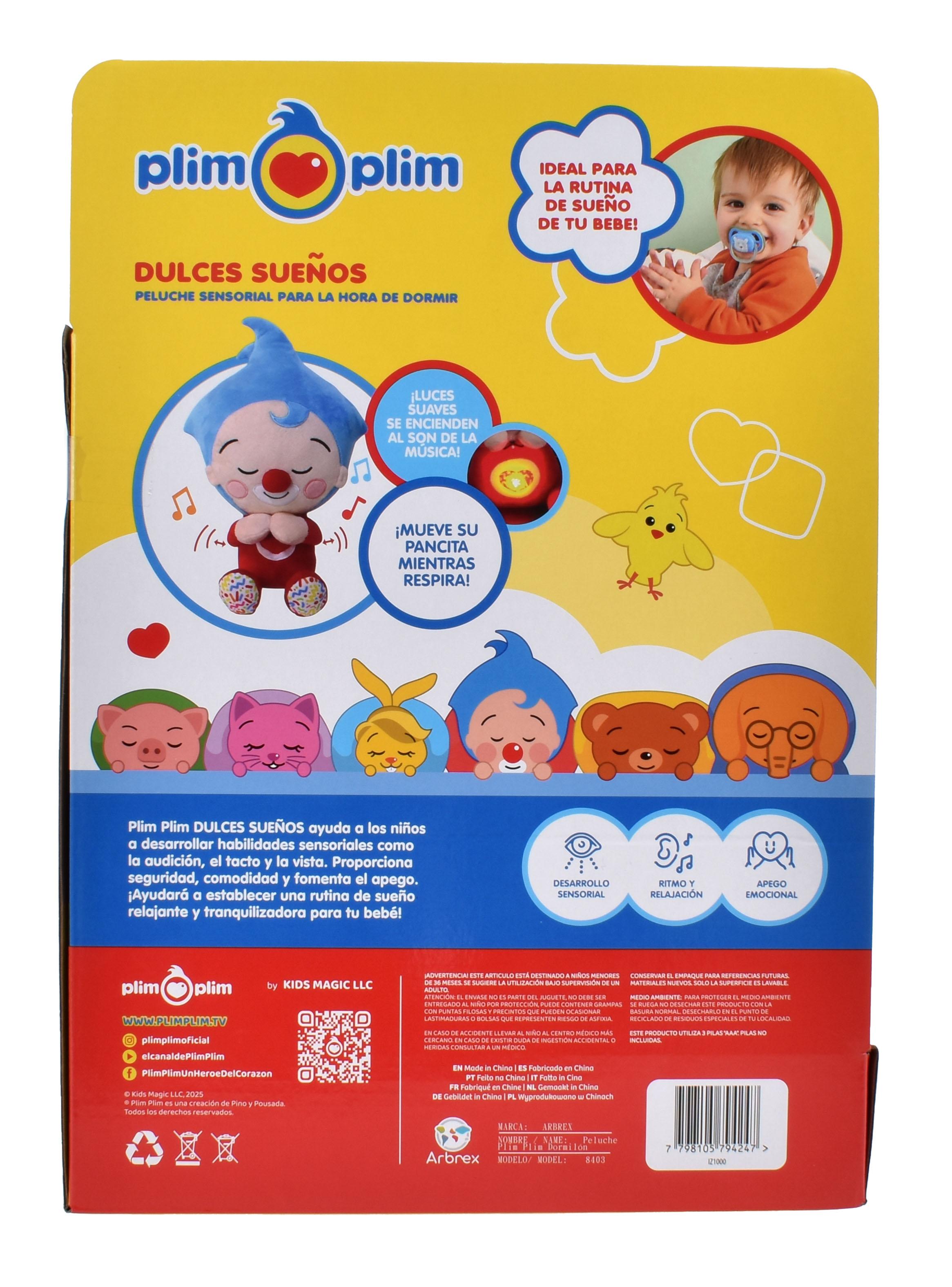 Peluche Plim Plim para Dormir con Música 30 cm-4