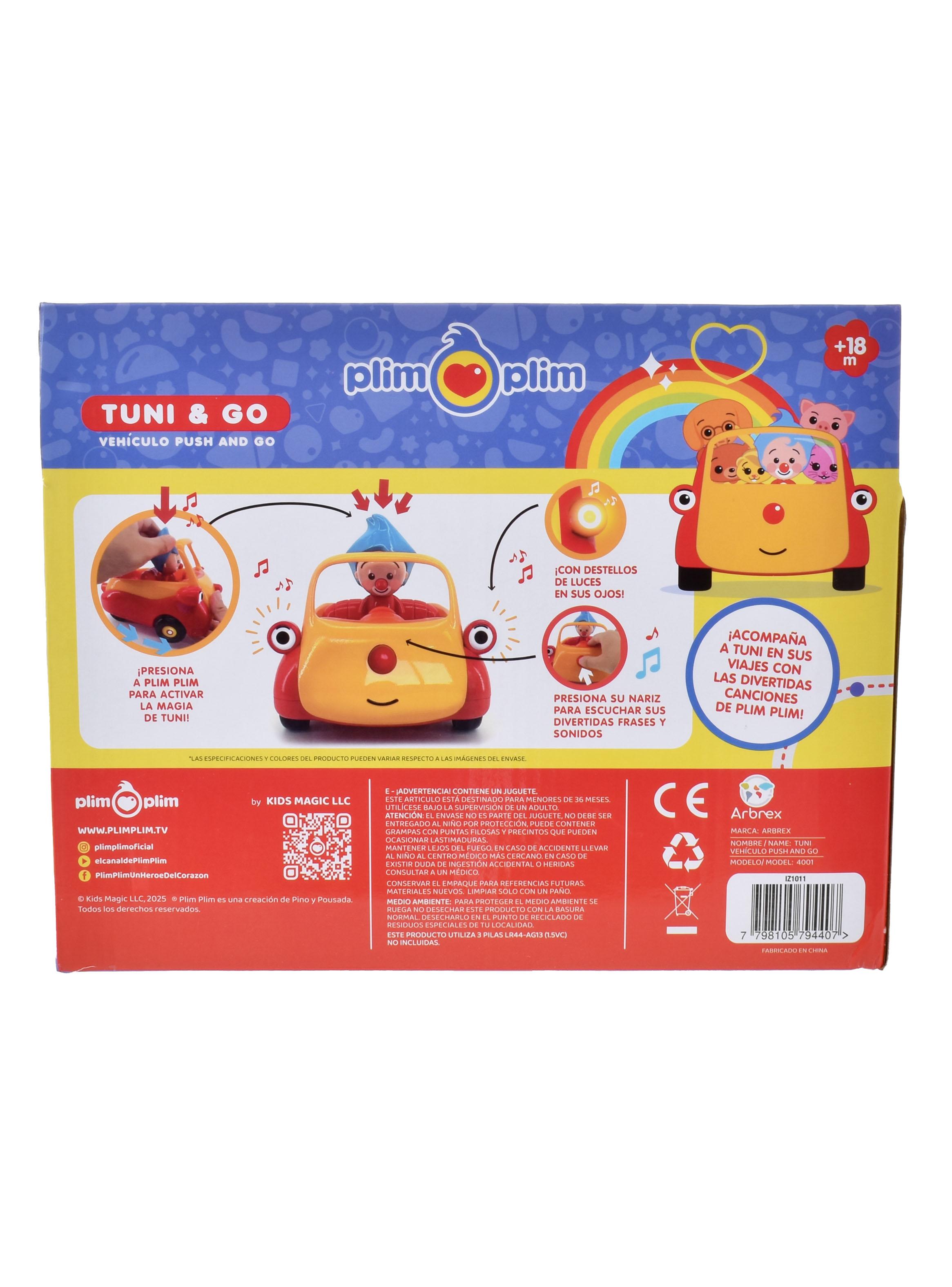 Vehículo Push And Go con Figura Removible y Música 25 cm-3