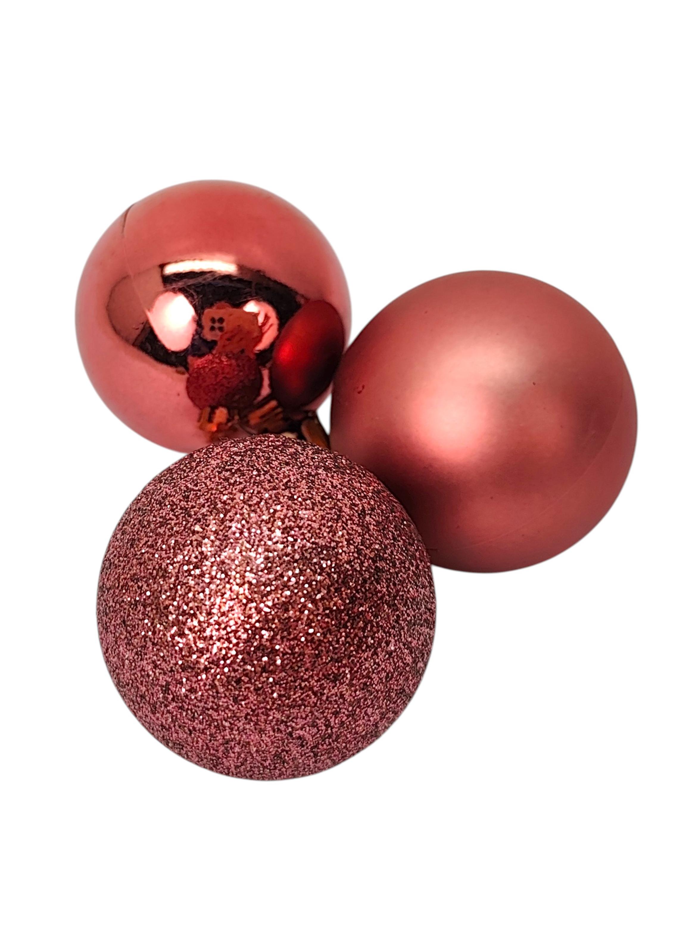 Set 9 Esferas Navidad Cobre 8 cm-1