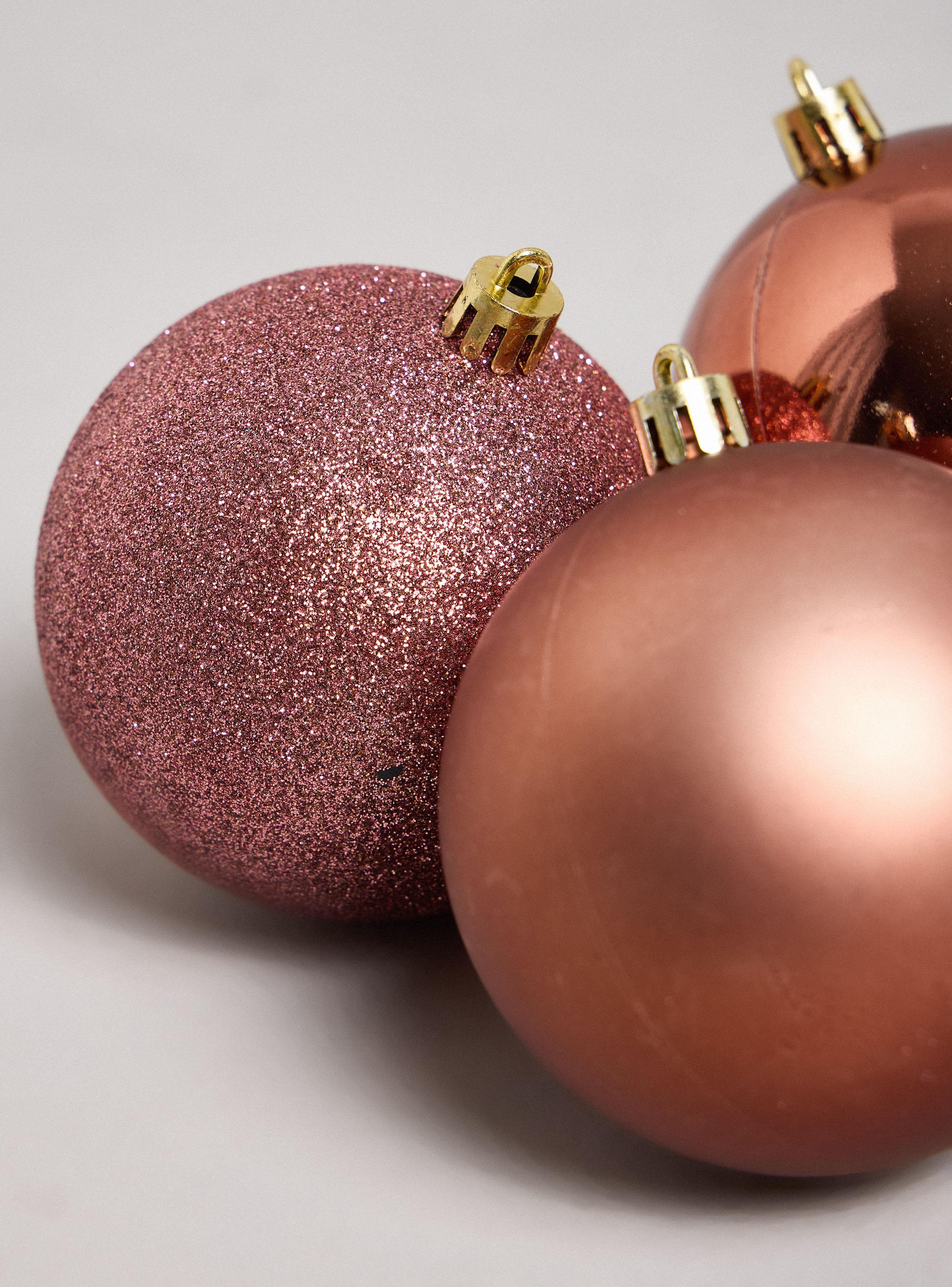 Set de 9 Esferas Navidad Cobre 8 cm-1