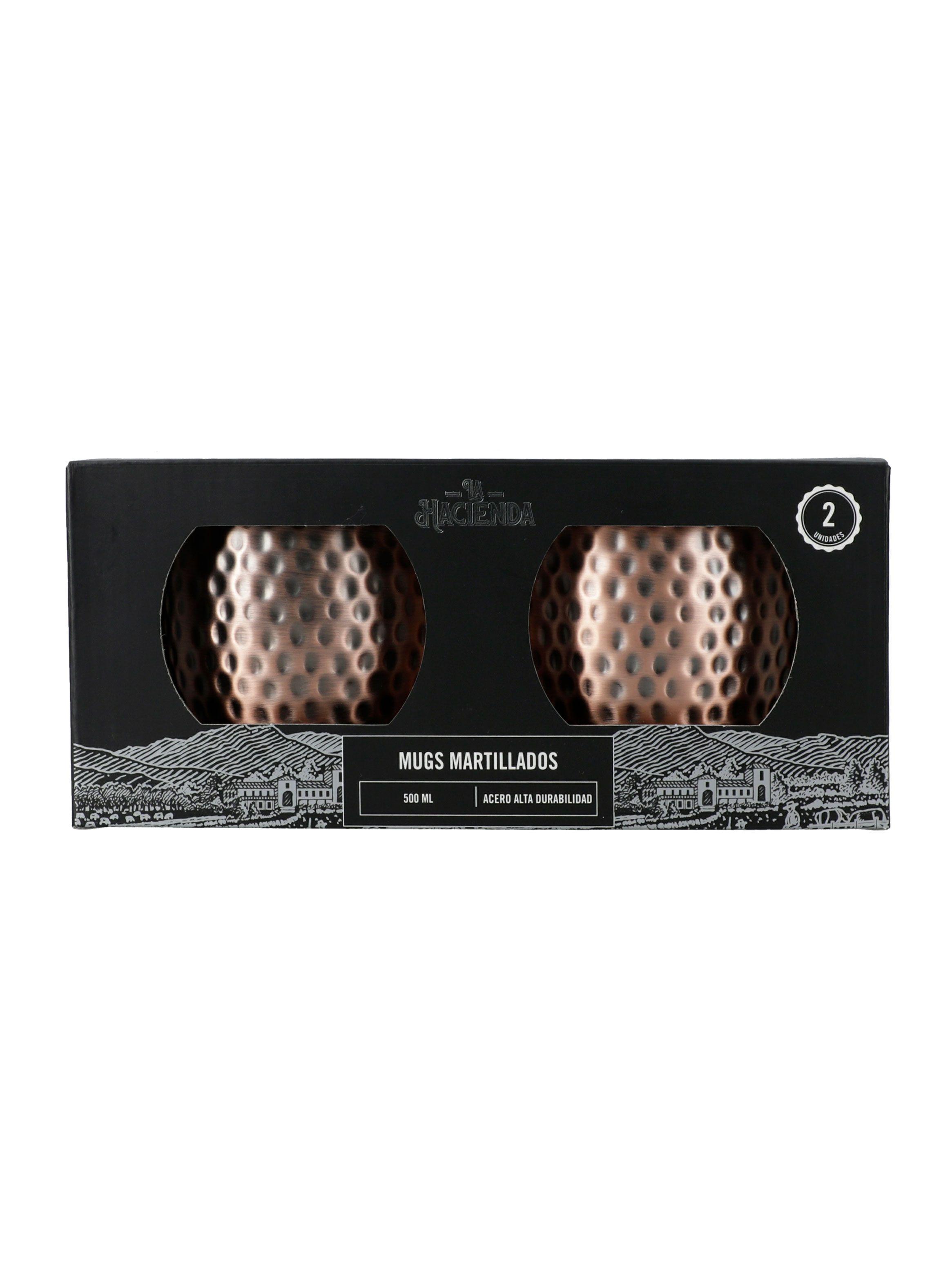 Set 2 Mugs Acero Martillado-3