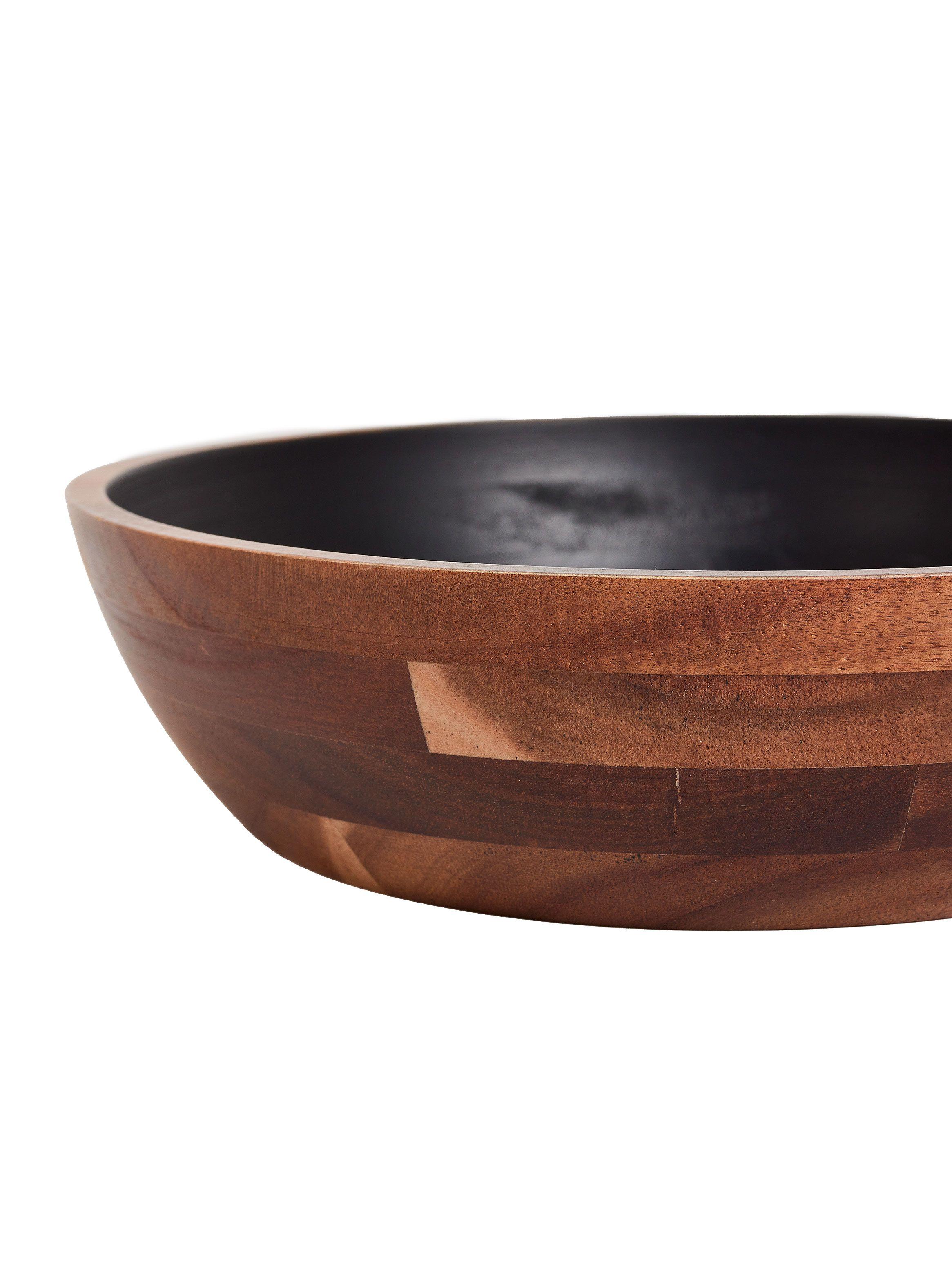 Bowl Servir Negro 24 cm Madera-2
