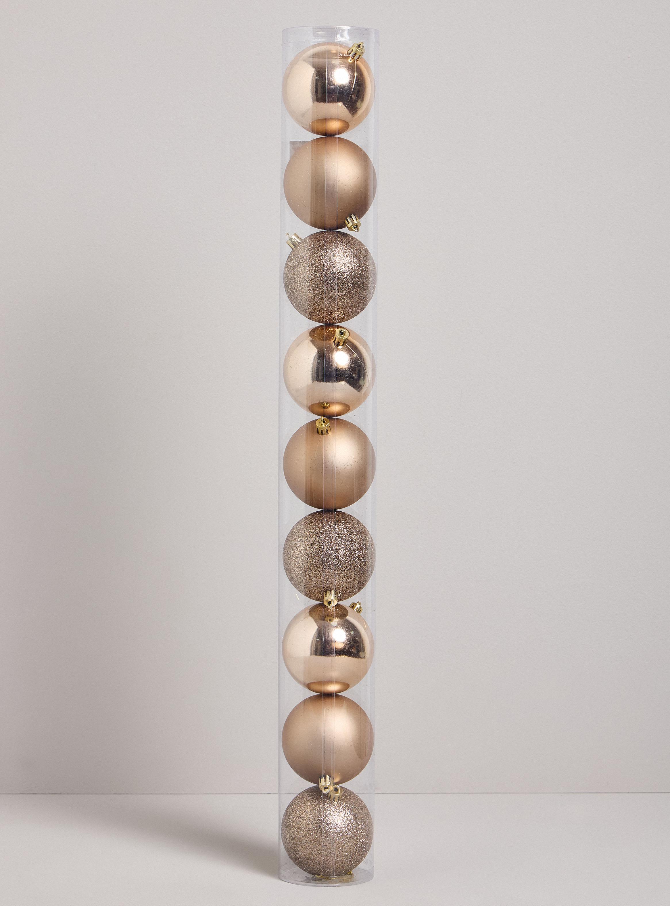 Set de 9 Esferas Navidad Café 8 cm-2