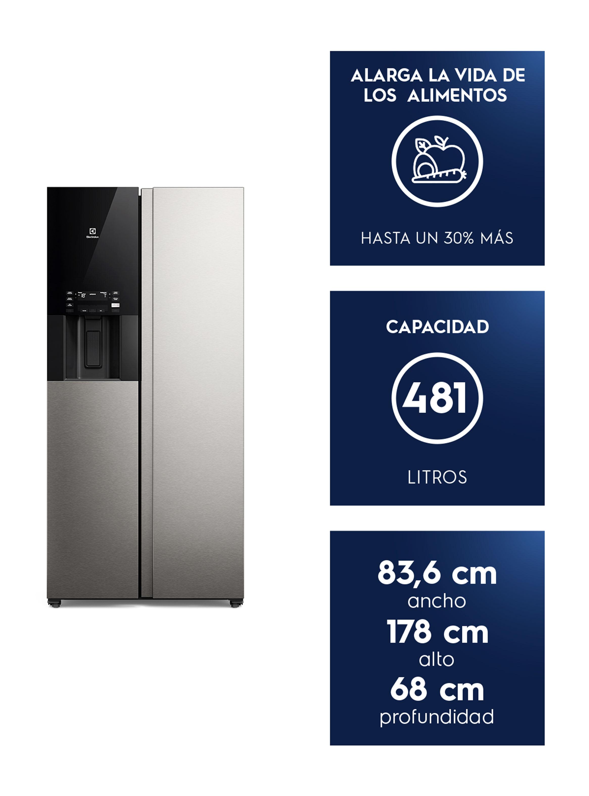 Refrigerador Side by Side No Frost 481 Litros ES4WS Inox-1