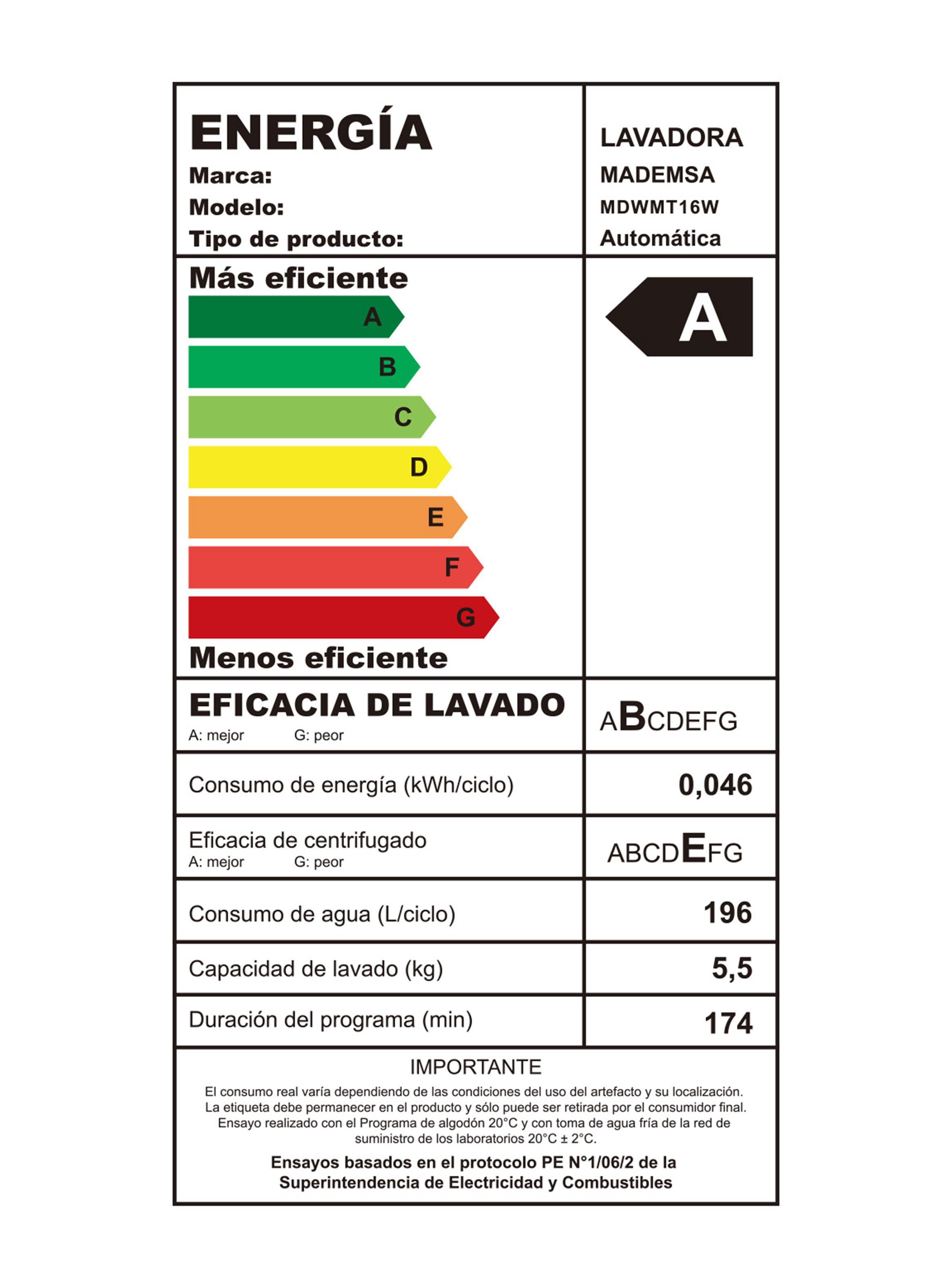 Lavadora Carga Superior 16 Kg MDWMT16W-6