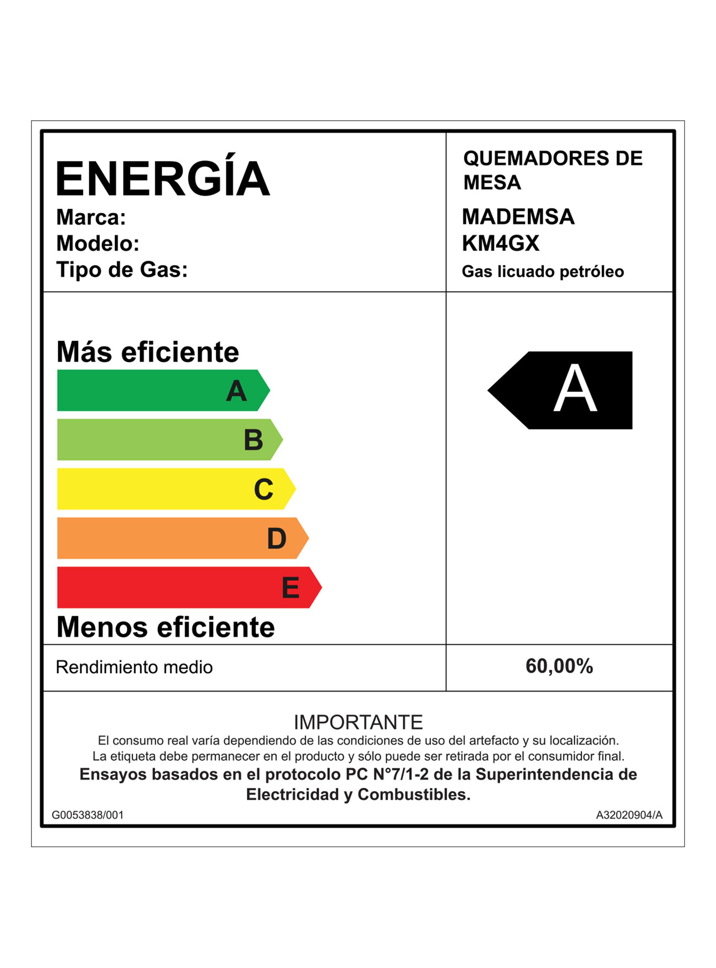 Encimera a Gas 4 Quemadores KM4GX Flat Iron-4