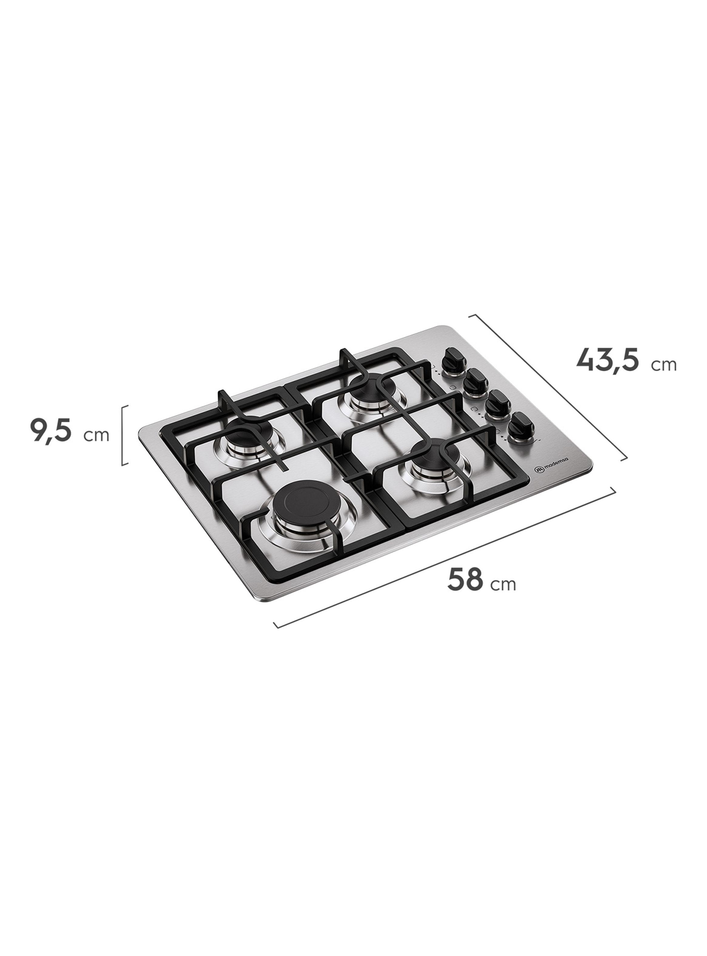 Encimera a Gas 4 Quemadores KM4CX Cast Iron-2