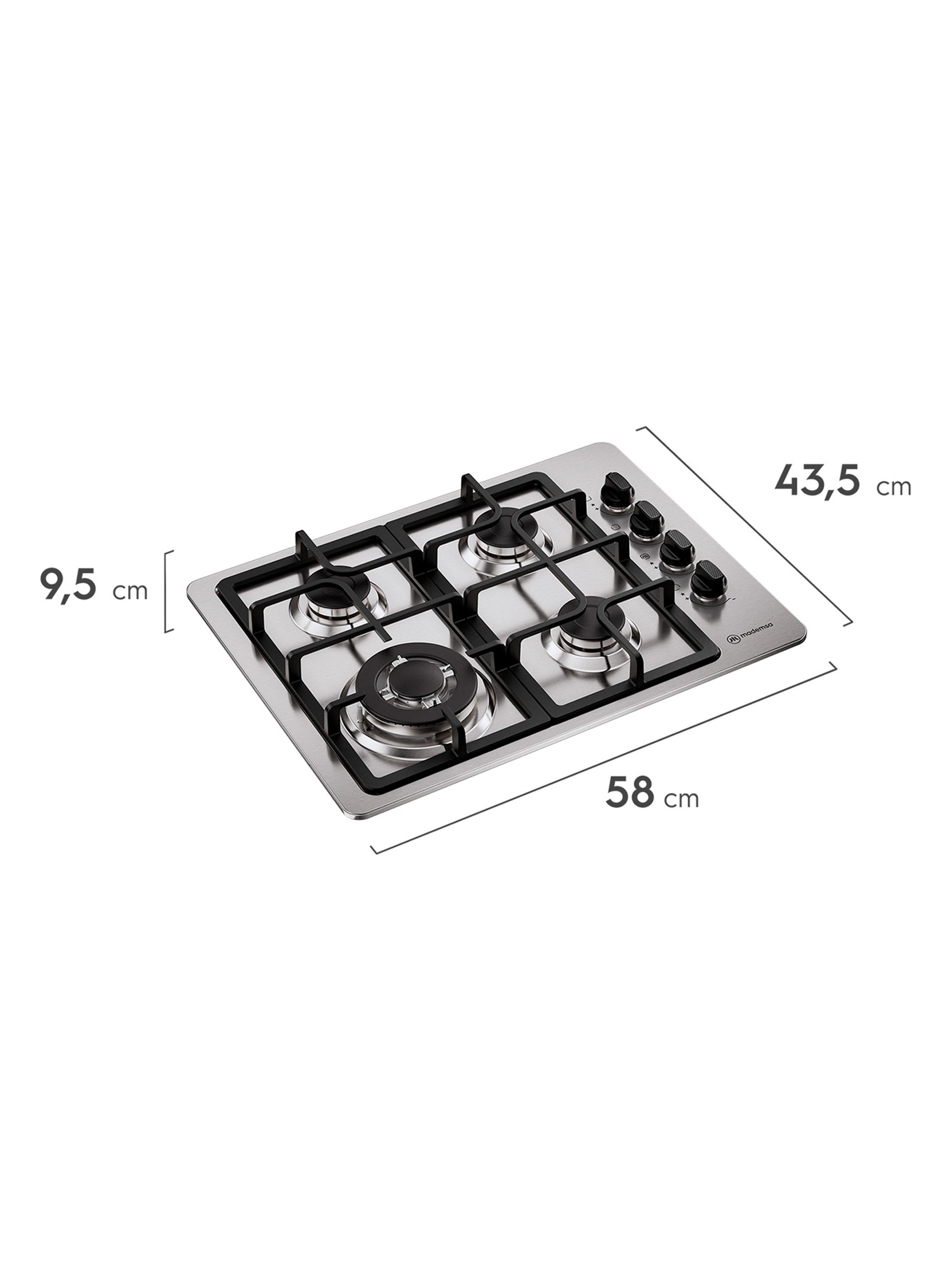 Encimera a Gas 4 Quemadores KM4TX Cast Iron-2