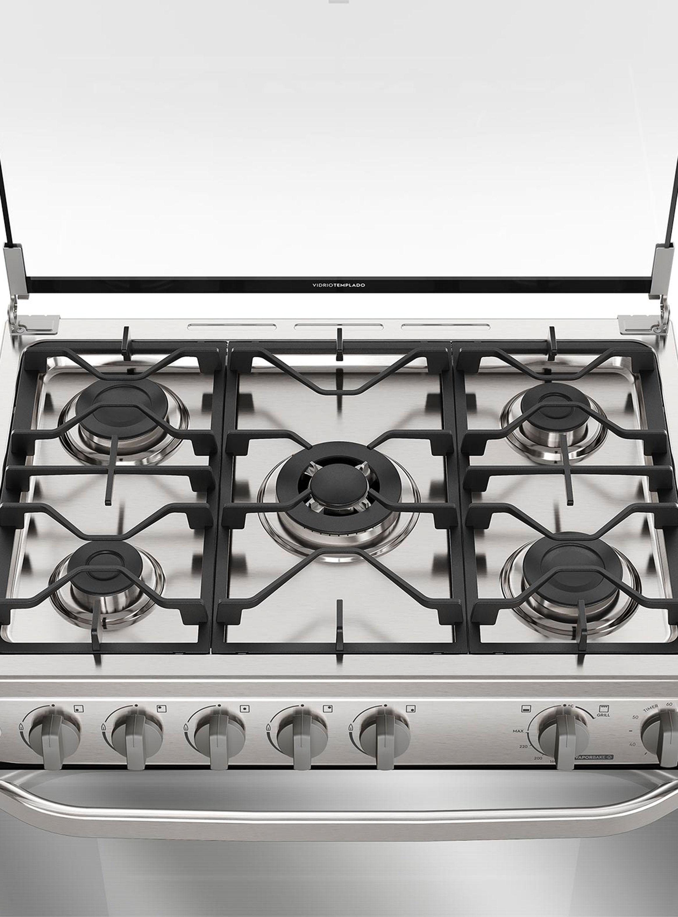 Cocina a Gas 5 Quemadores FE5SXC Inox-3
