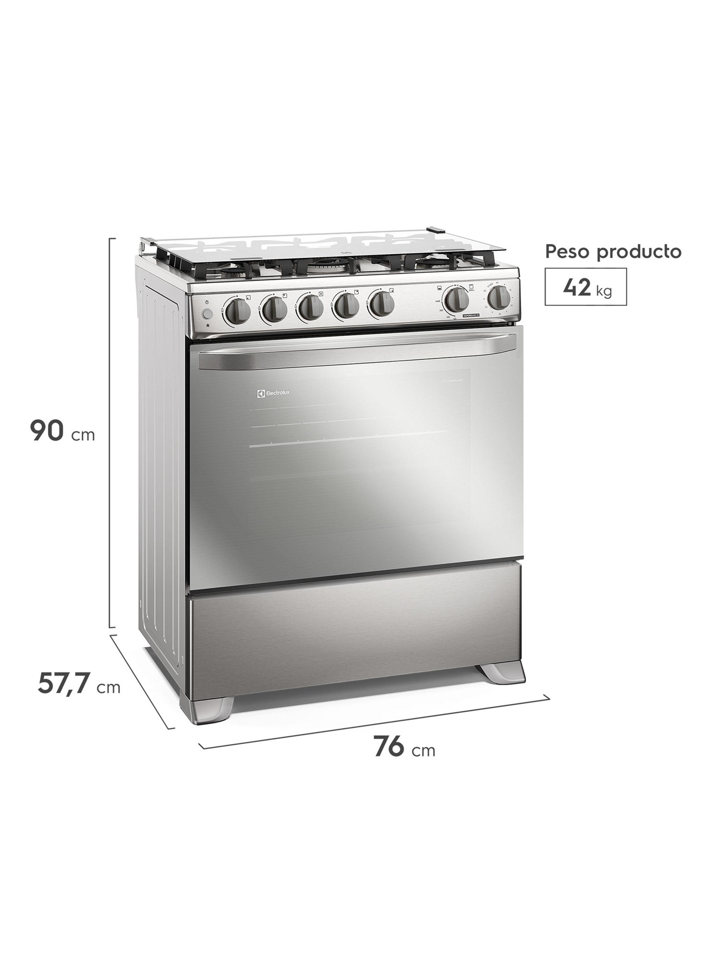 Cocina a Gas 5 Quemadores FE5SXC Inox-1