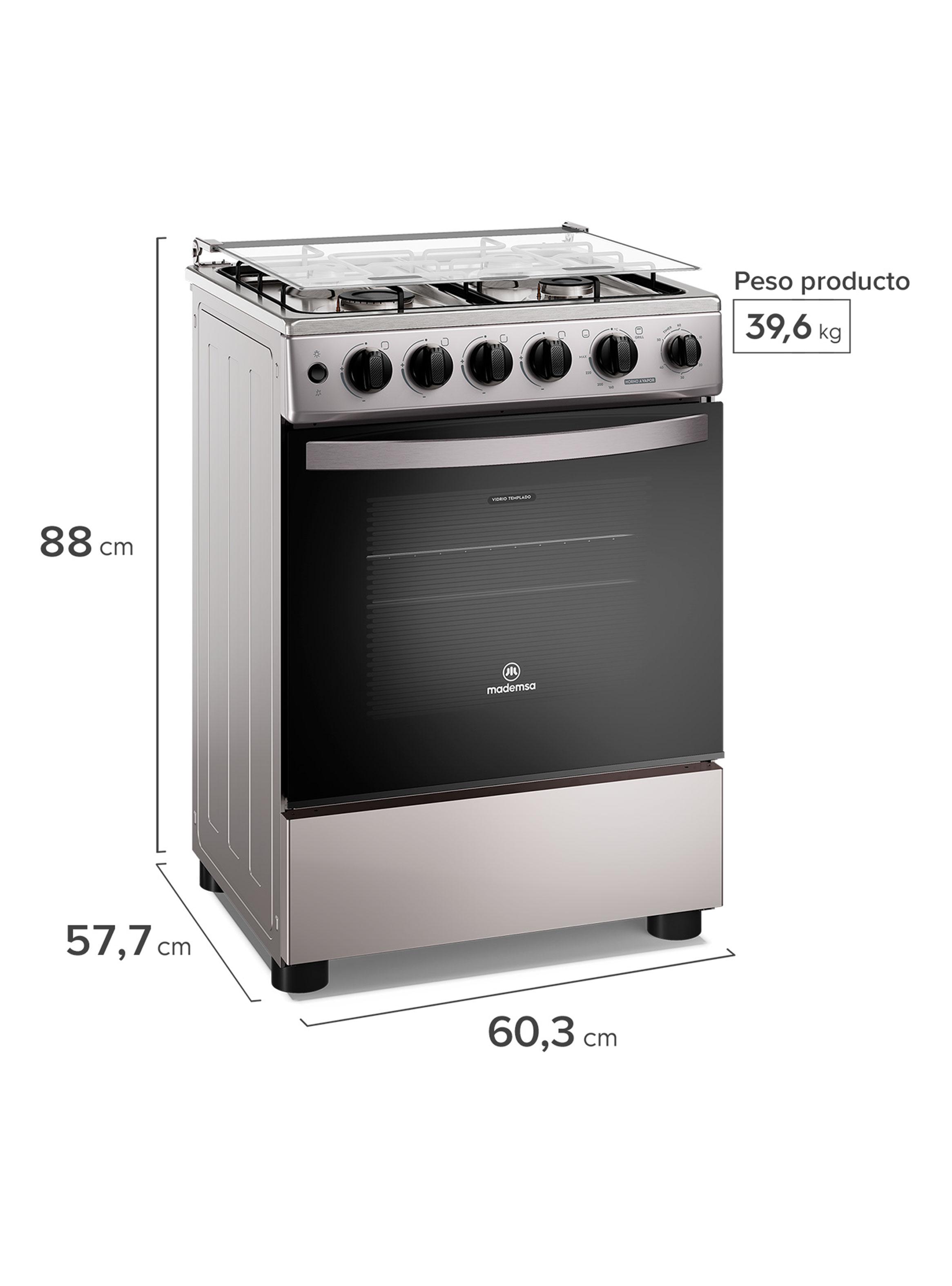 Cocina a Gas 4 Quemadores FM4TSC Gris-2
