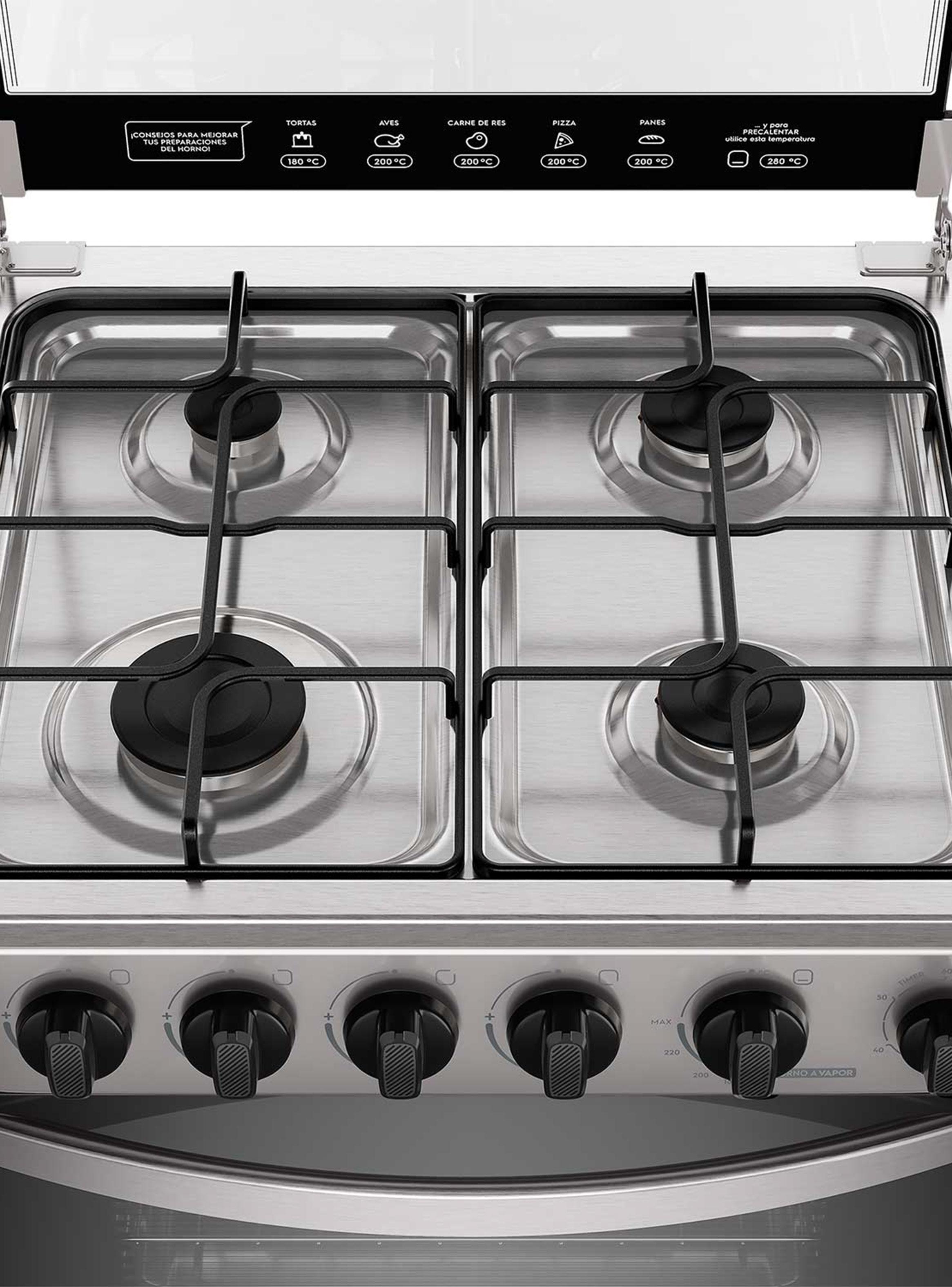 Cocina a Gas 4 Quemadores FM4TSC Gris-4