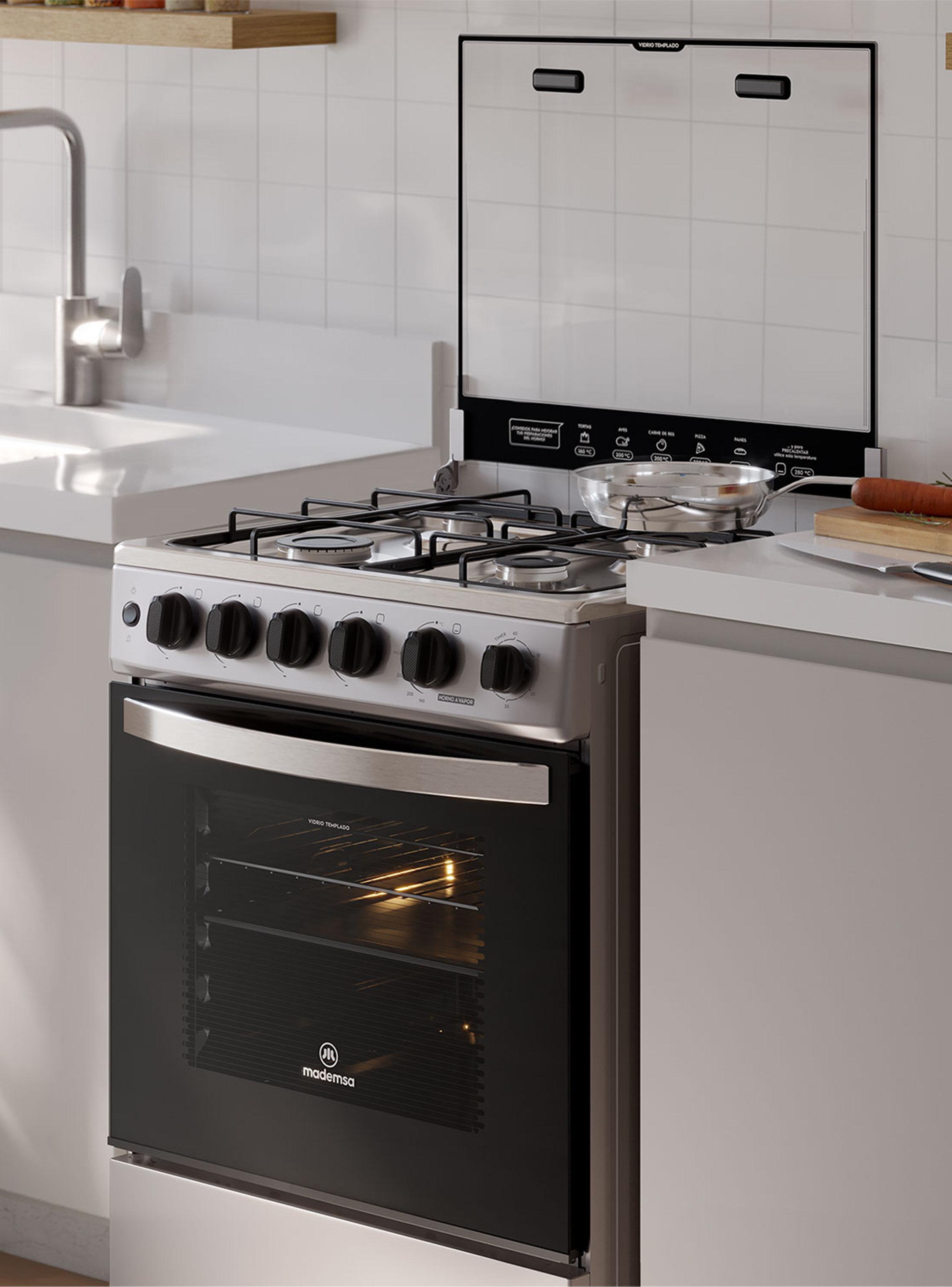 Cocina a Gas 4 Quemadores FM4TSC Gris-6