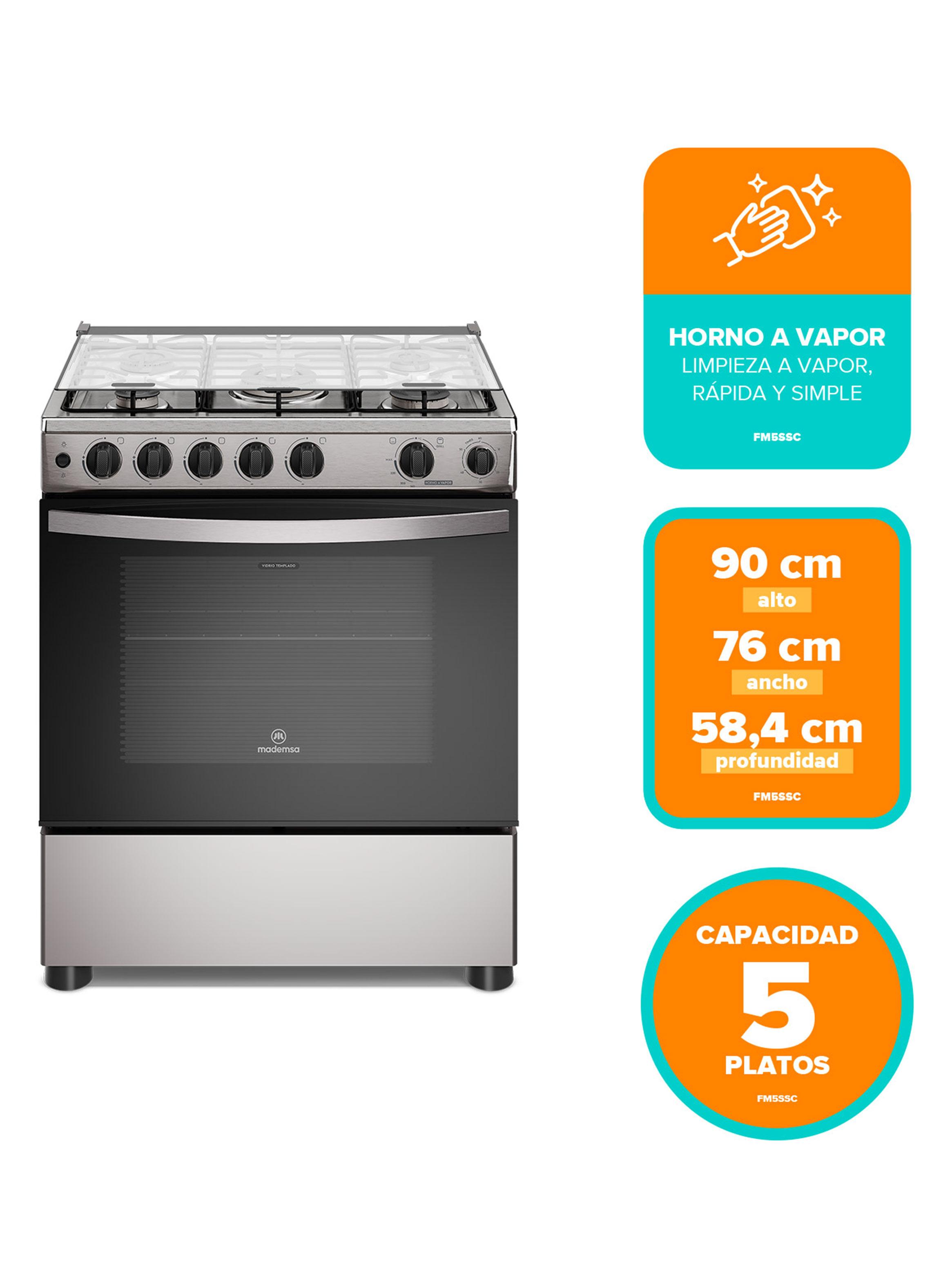Cocina a Gas 5 Quemadores 115 Litros FM5SSC-1