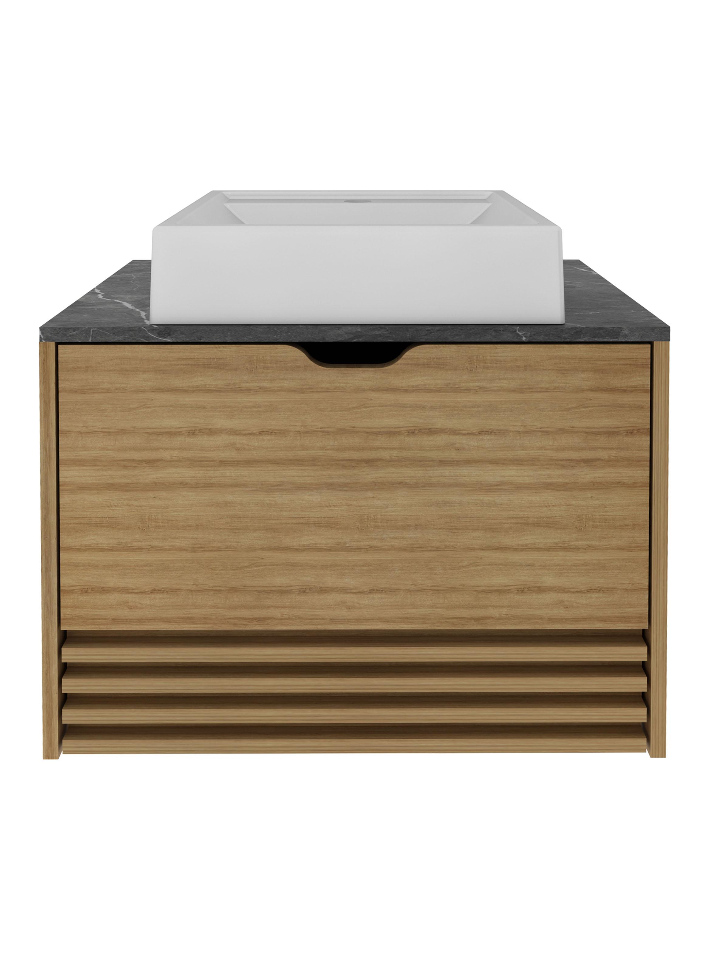 Mueble Baño Aéreo 1 Puerta 1 Cajón con Lavamanos-0