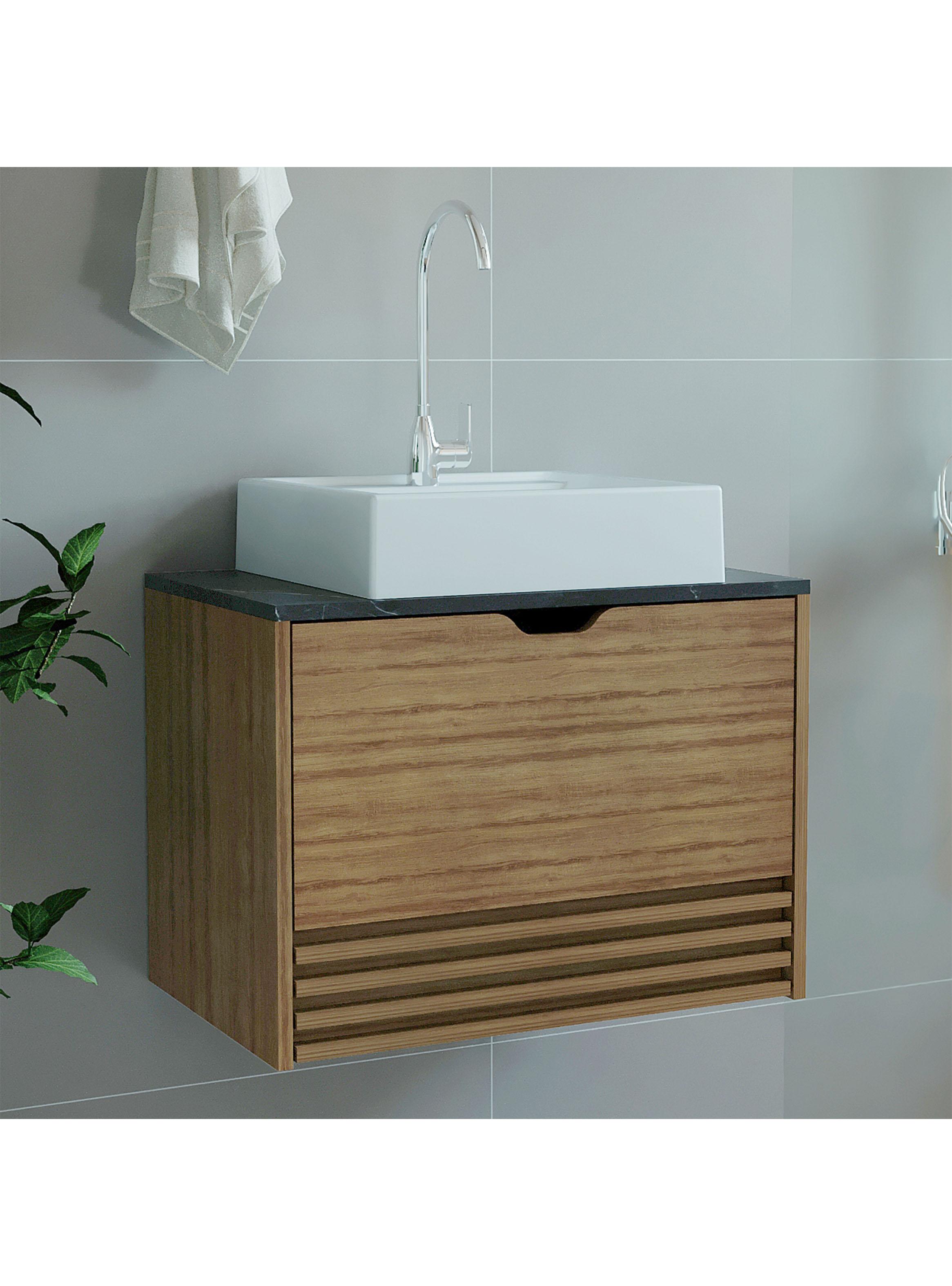 Mueble Baño Aéreo 1 Puerta 1 Cajón con Lavamanos-4