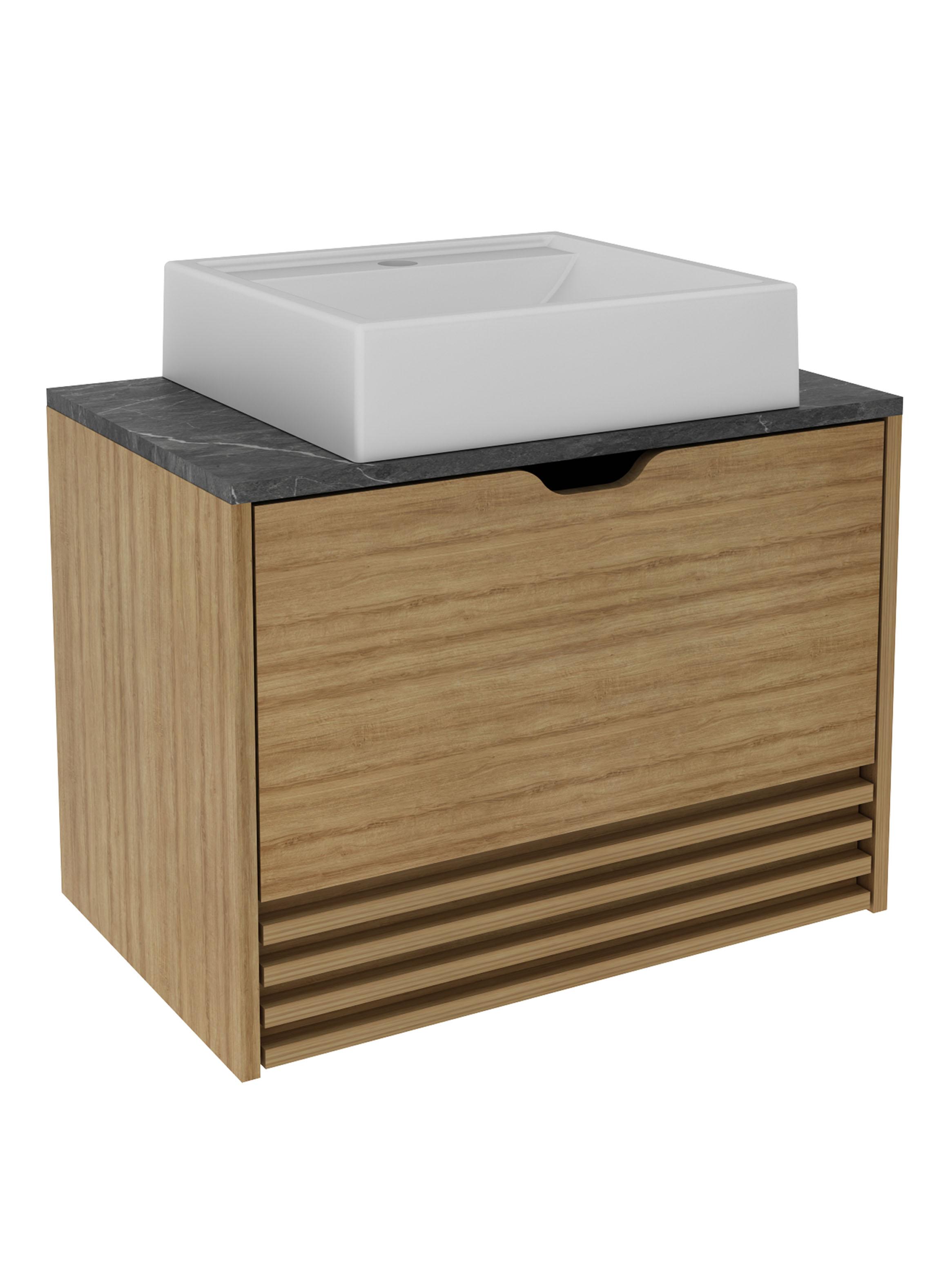 Mueble Baño Aéreo 1 Puerta 1 Cajón con Lavamanos-2